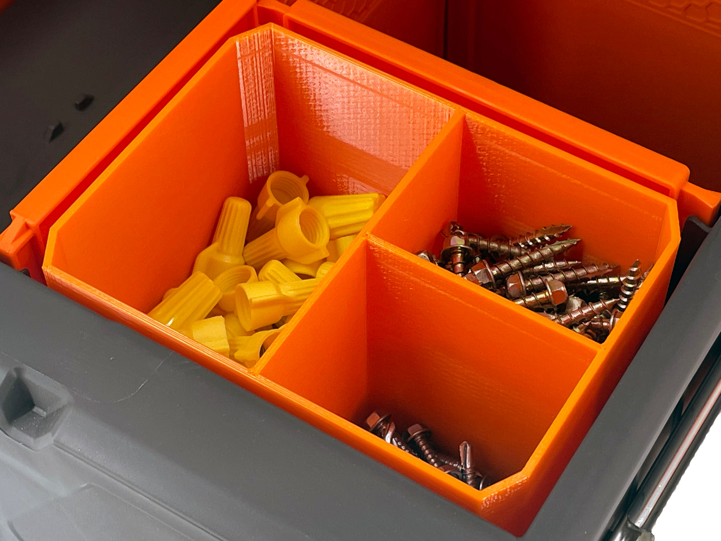 Klein Tools MODbox Two Drawer Toolbox Compatible Small Nesting Bin - Orange