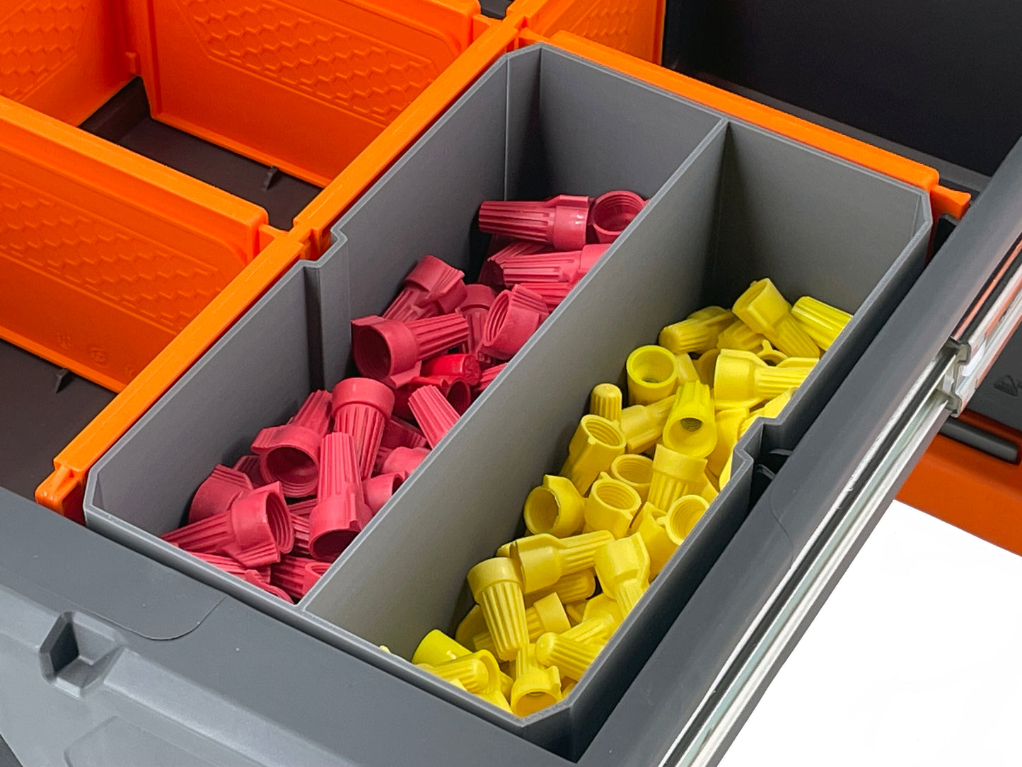 Klein Tools MODbox Three Drawer Toolbox Compatible Medium Nesting Bin - Gray