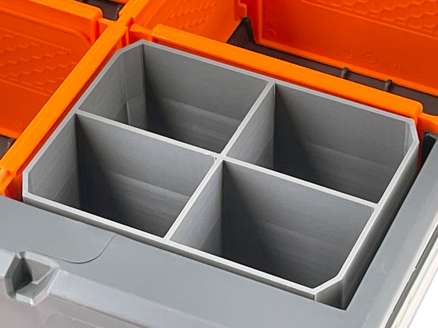 Klein Tools MODbox Three Drawer Toolbox Compatible Small Nesting Bin - Gray