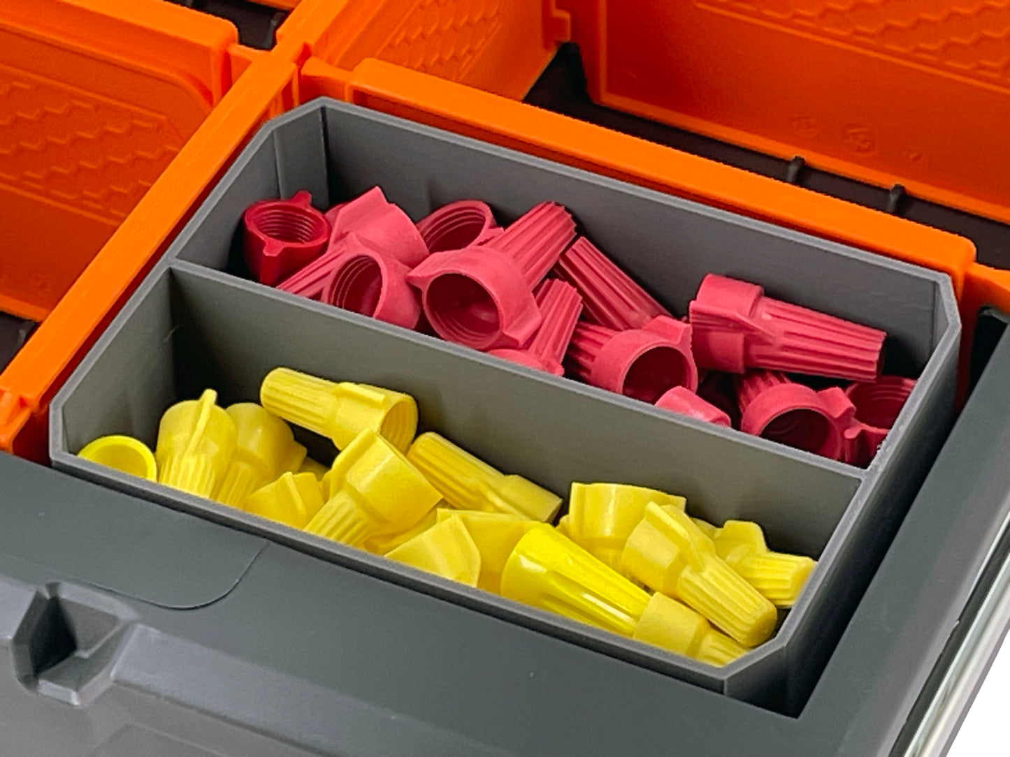 Klein Tools MODbox Three Drawer Toolbox Compatible Small Nesting Bin - Gray
