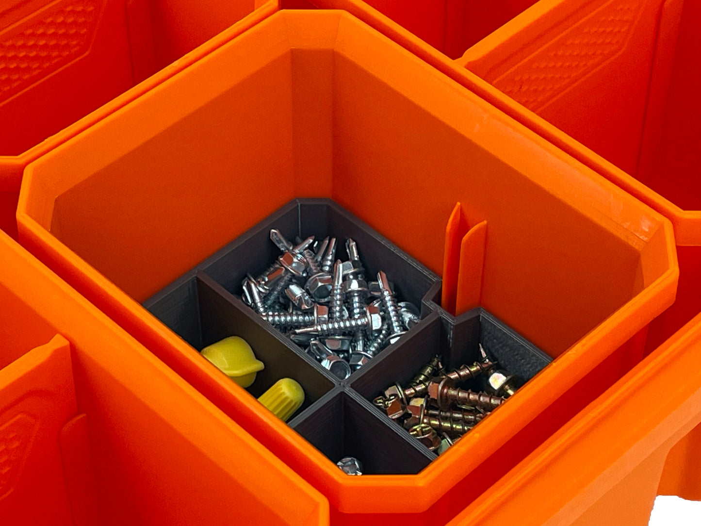Klein Tools MODbox Tall Component Box, Half Width Organizer Compatible Small Nesting Insert Bins - Gray