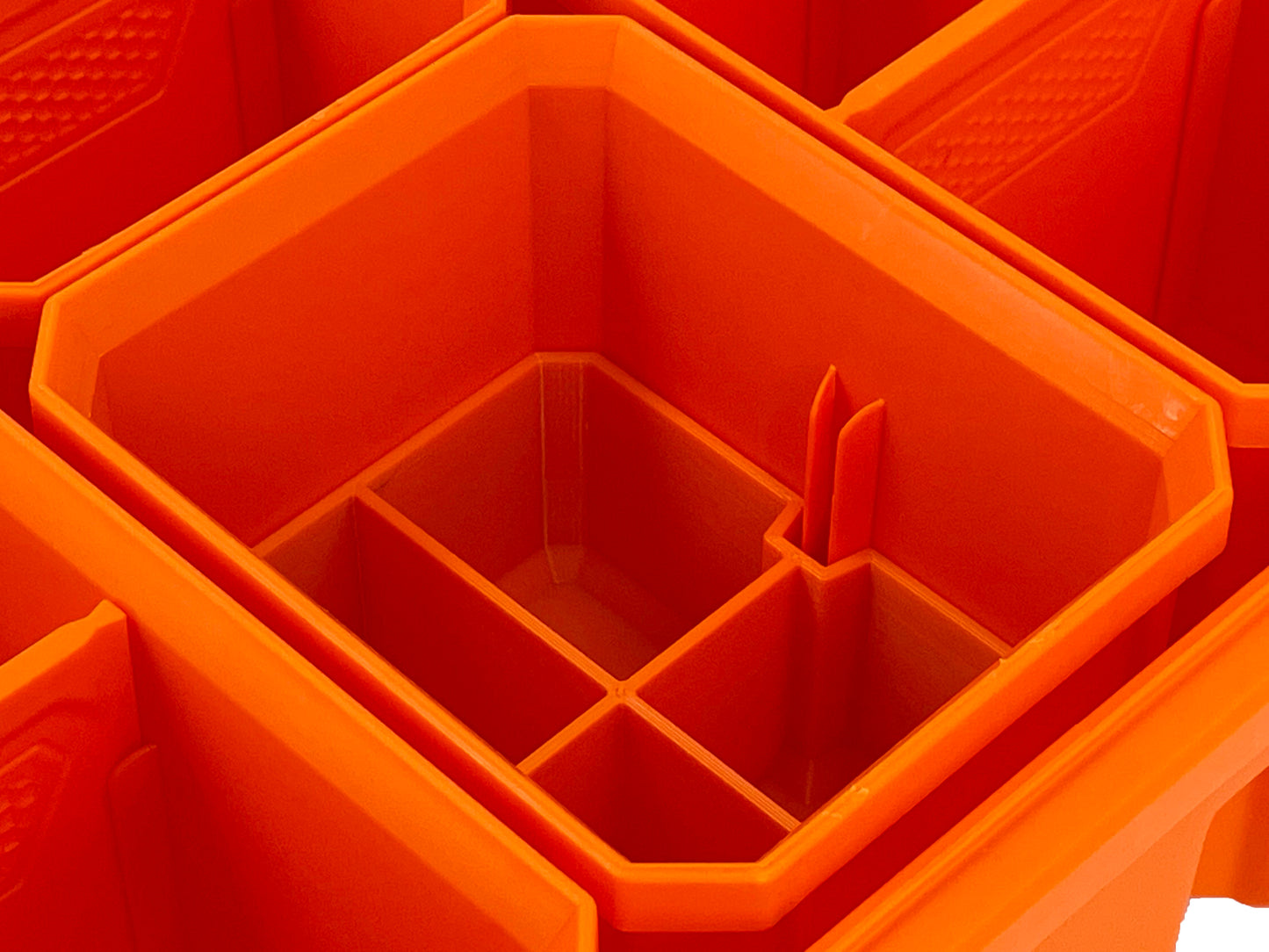 Klein Tools MODbox Tall Component Box, Half Width Organizer Compatible Small Nesting Insert Bins - Orange