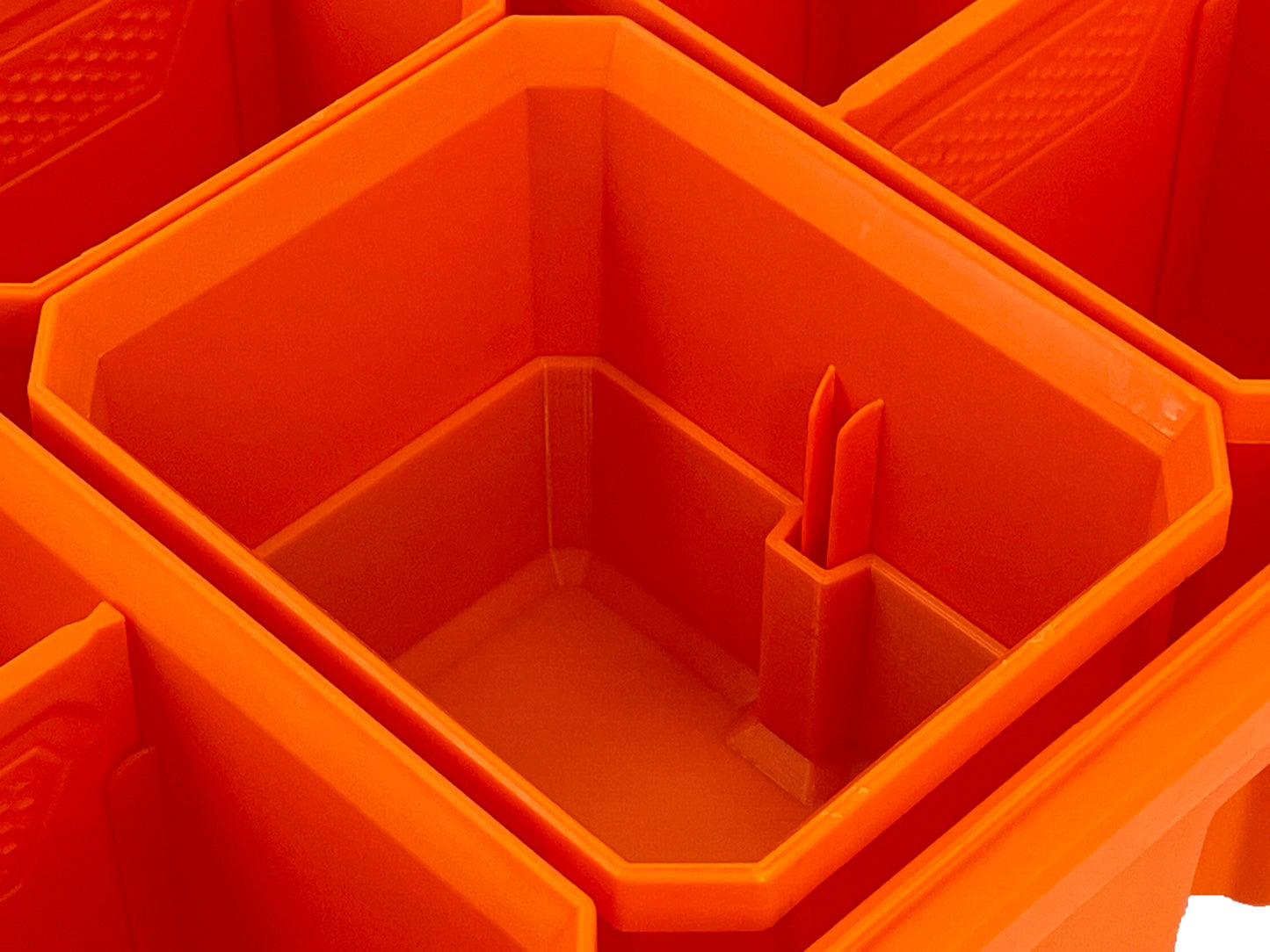 Klein Tools MODbox Tall Component Box, Half Width Organizer Compatible Small Nesting Insert Bins - Orange