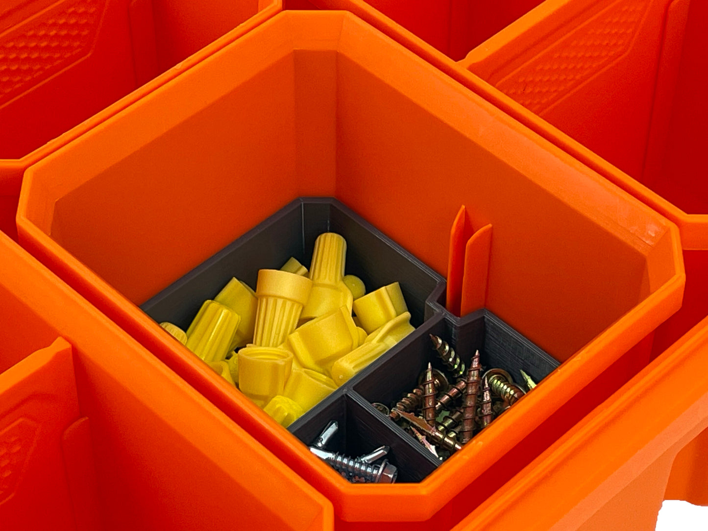 Klein Tools MODbox Tall Component Box, Half Width Organizer Compatible Small Nesting Insert Bins - Gray