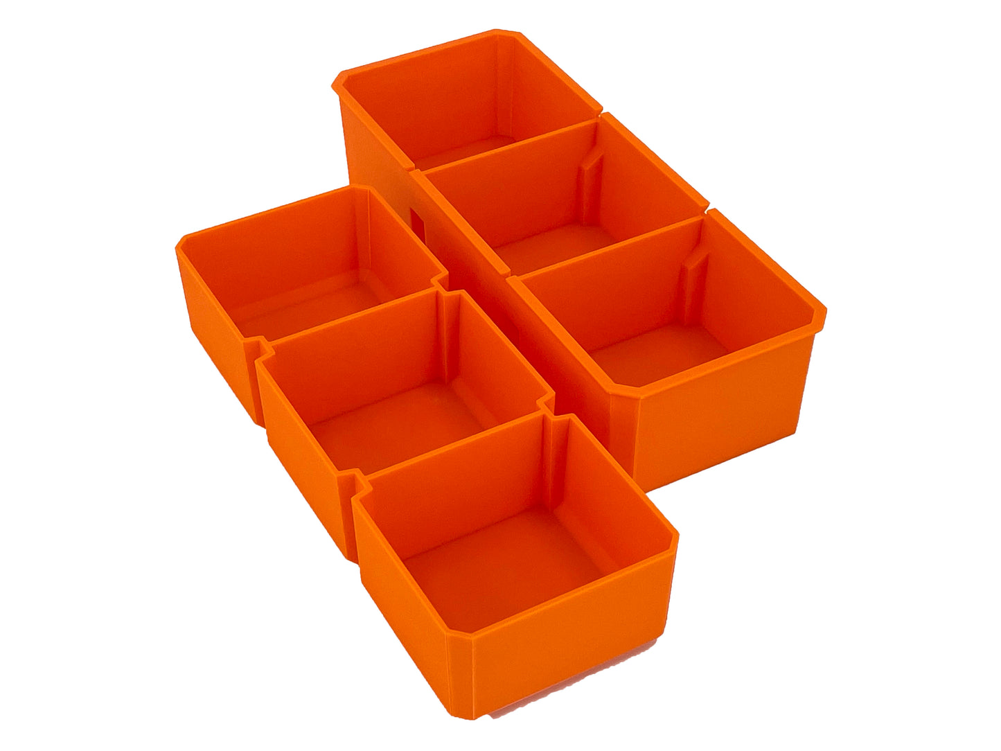 Klein Tools MODbox Tall Component Box, Half Width Organizer Compatible Large Nesting Insert Bins - Orange