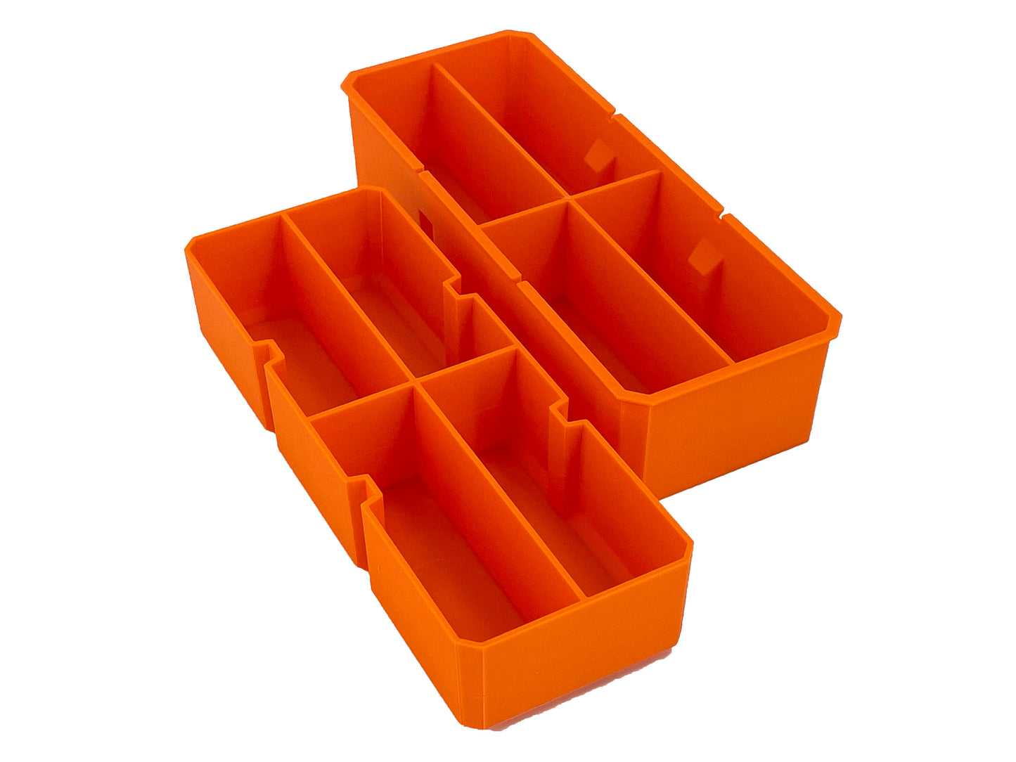 Klein Tools MODbox Tall Component Box, Half Width Organizer Compatible Large Nesting Insert Bins - Orange
