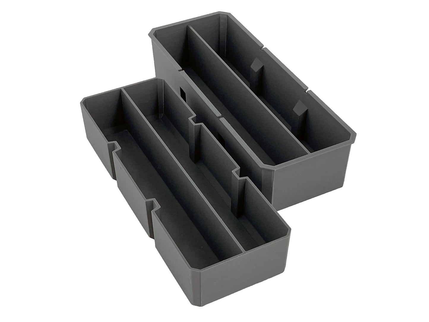 Klein Tools MODbox Tall Component Box, Half Width Organizer Compatible Large Nesting Insert Bins - Gray