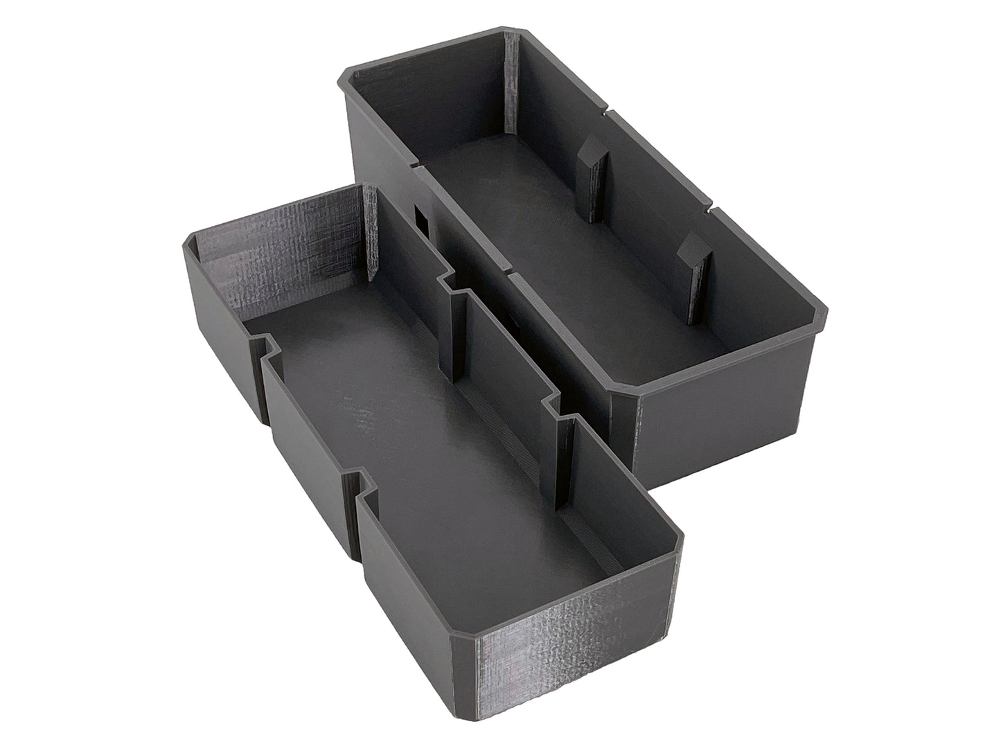Klein Tools MODbox Tall Component Box, Half Width Organizer Compatible Large Nesting Insert Bins - Gray