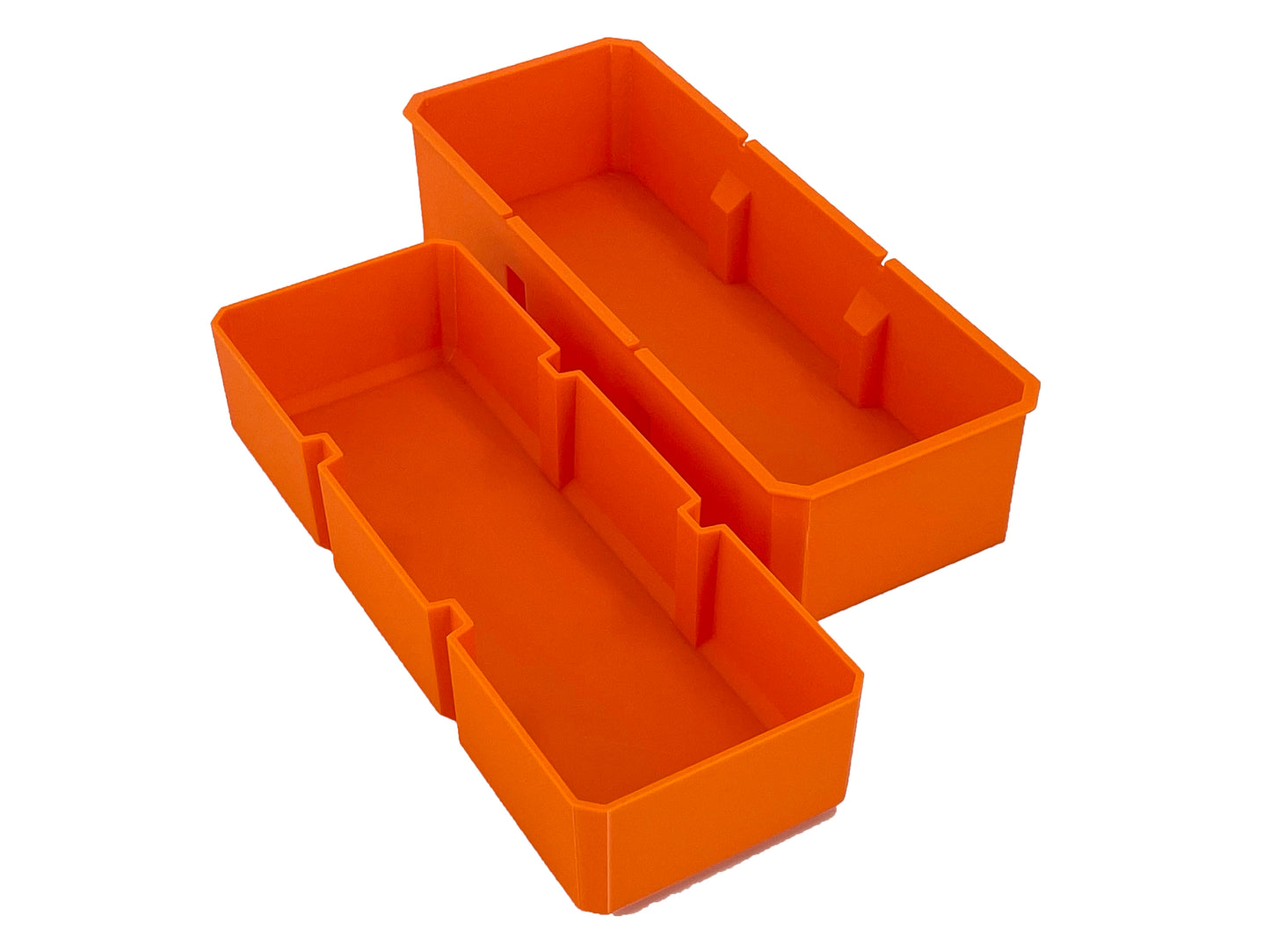 Klein Tools MODbox Tall Component Box, Half Width Organizer Compatible Large Nesting Insert Bins - Orange