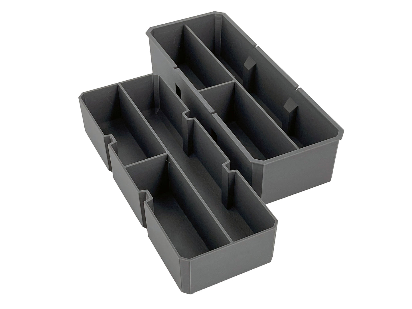Klein Tools MODbox Tall Component Box, Half Width Organizer Compatible Large Nesting Insert Bins - Gray
