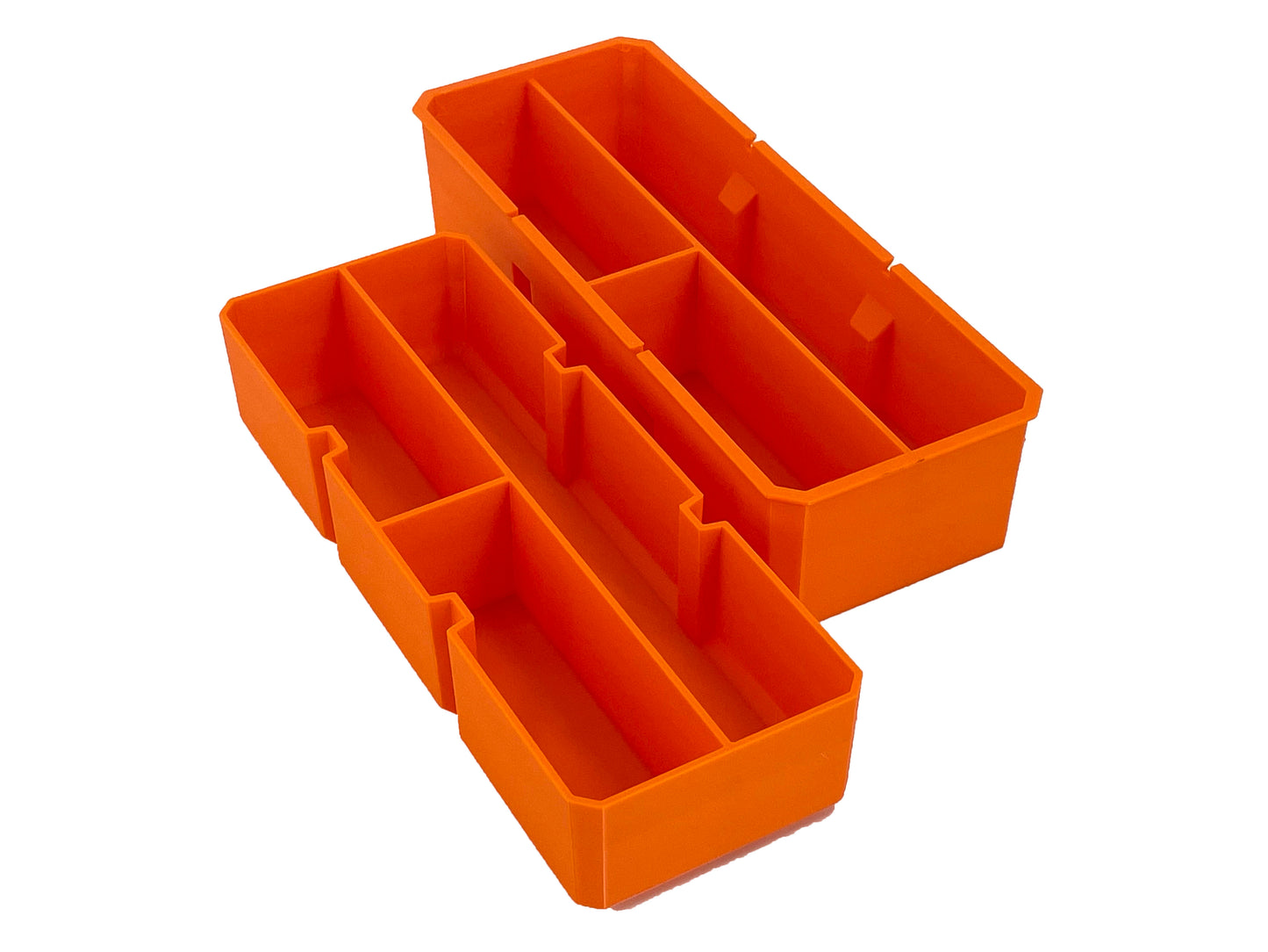 Klein Tools MODbox Tall Component Box, Half Width Organizer Compatible Large Nesting Insert Bins - Orange