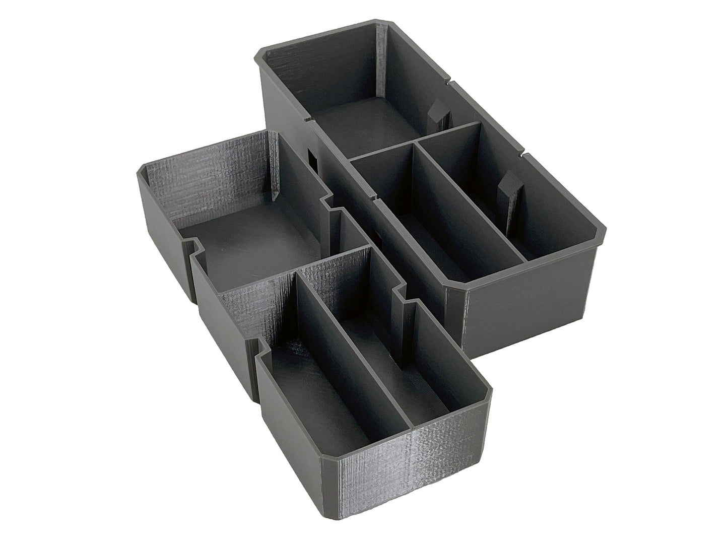 Klein Tools MODbox Tall Component Box, Half Width Organizer Compatible Large Nesting Insert Bins - Gray