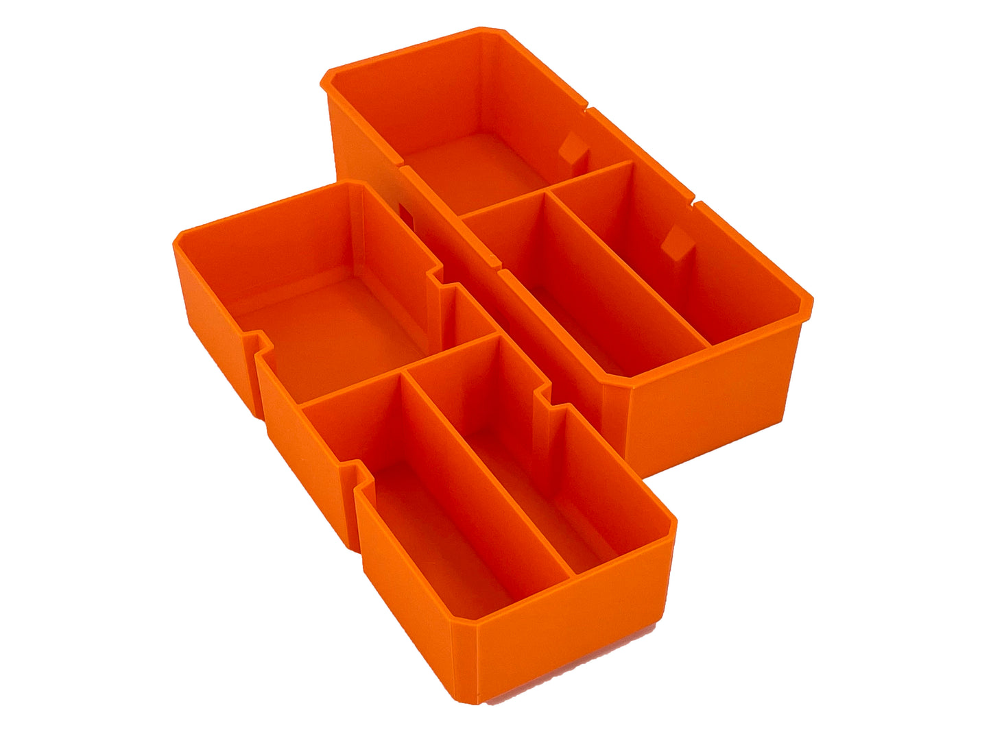 Klein Tools MODbox Tall Component Box, Half Width Organizer Compatible Large Nesting Insert Bins - Orange