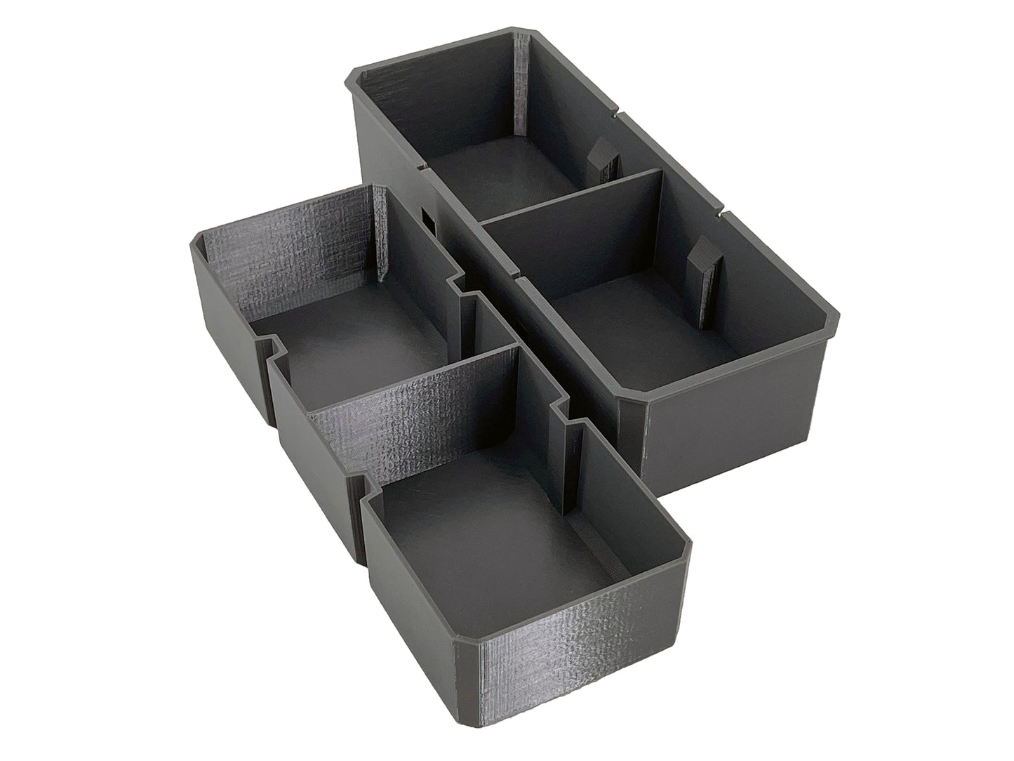 Klein Tools MODbox Tall Component Box, Half Width Organizer Compatible Large Nesting Insert Bins - Gray