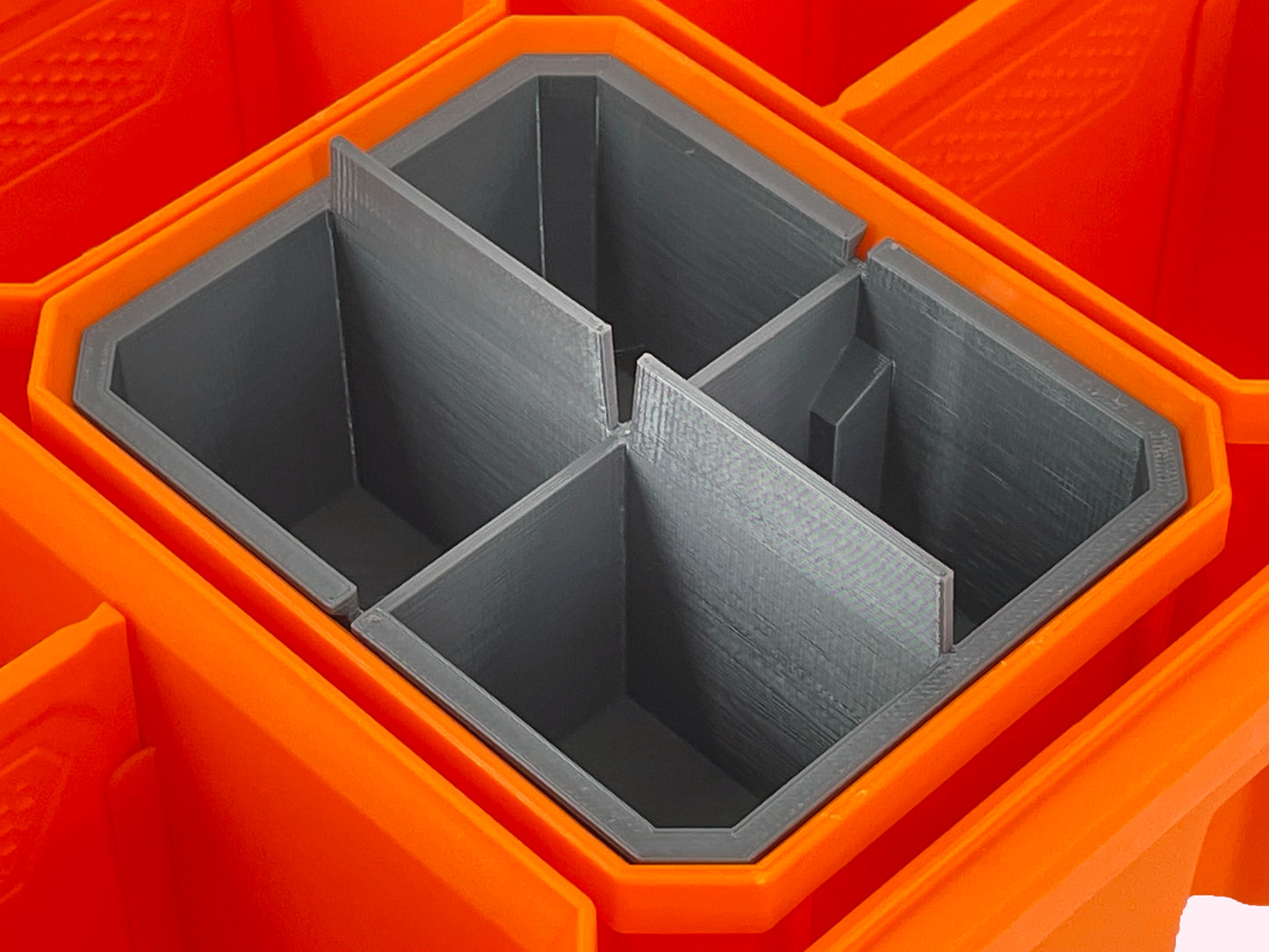 Klein Tools MODbox Tall Component Box, Half Width Organizer Compatible Small Nesting Insert Bins - Gray