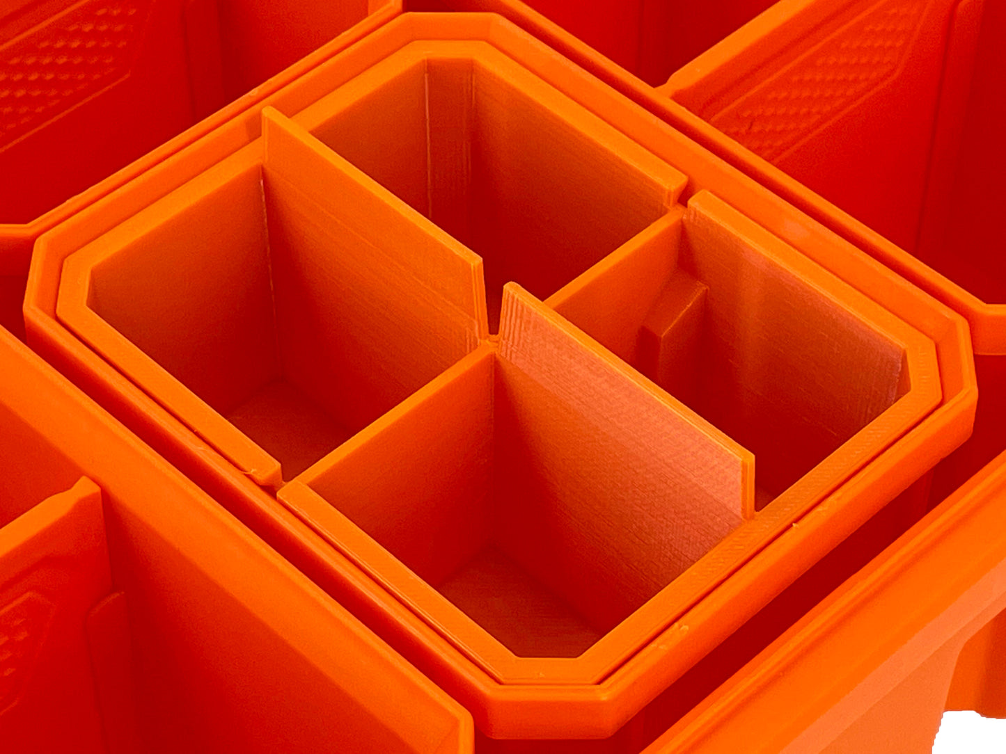 Klein Tools MODbox Tall Component Box, Half Width Organizer Compatible Small Nesting Insert Bins - Orange