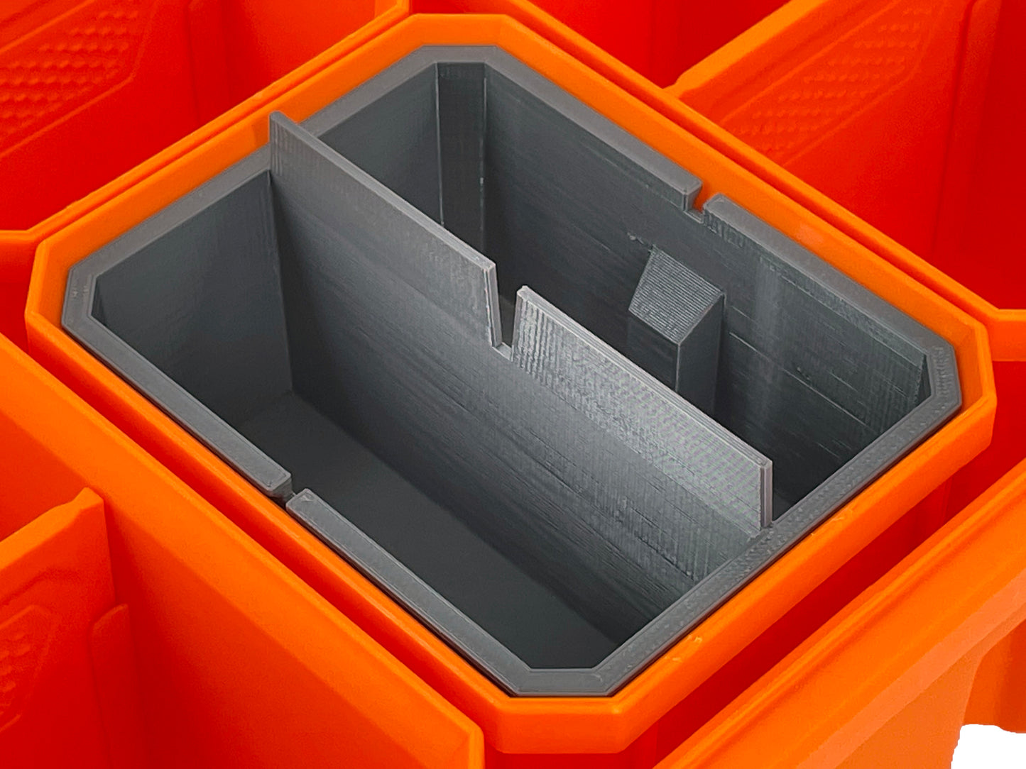 Klein Tools MODbox Tall Component Box, Half Width Organizer Compatible Small Nesting Insert Bins - Gray