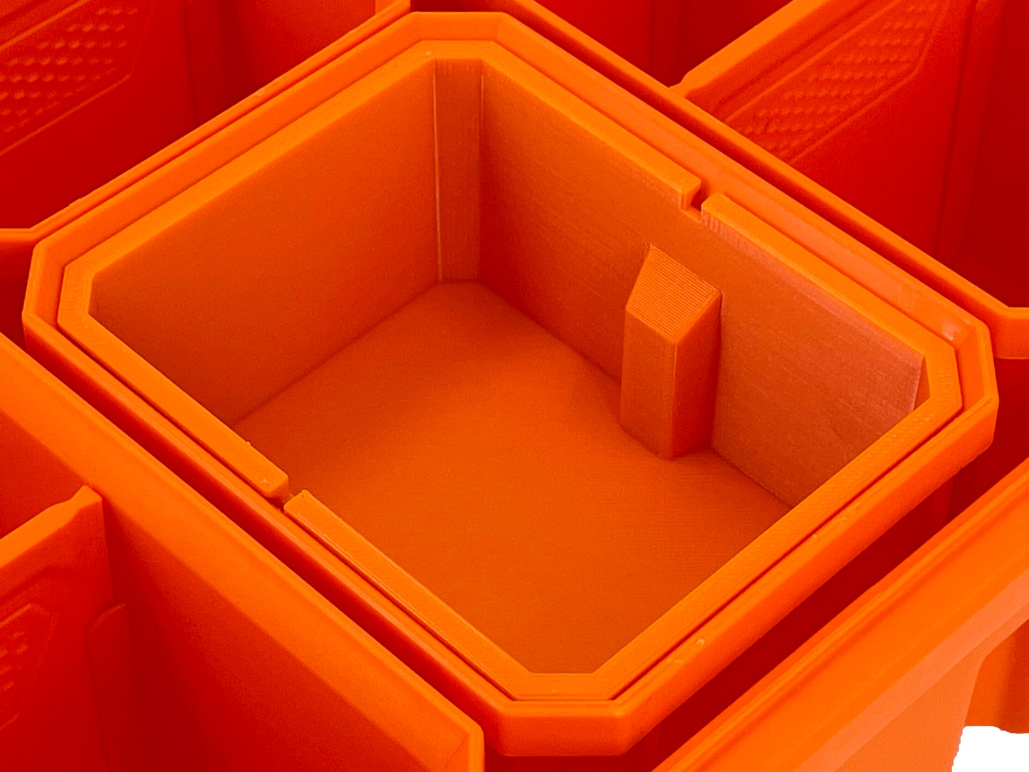 Klein Tools MODbox Tall Component Box, Half Width Organizer Compatible Small Nesting Insert Bins - Orange