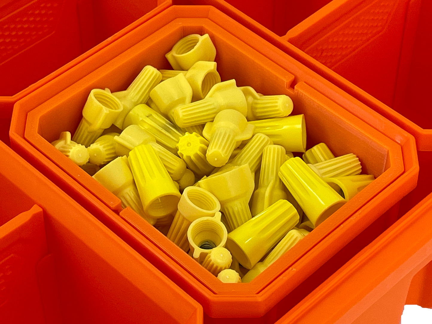 Klein Tools MODbox Tall Component Box, Half Width Organizer Compatible Small Nesting Insert Bins - Orange