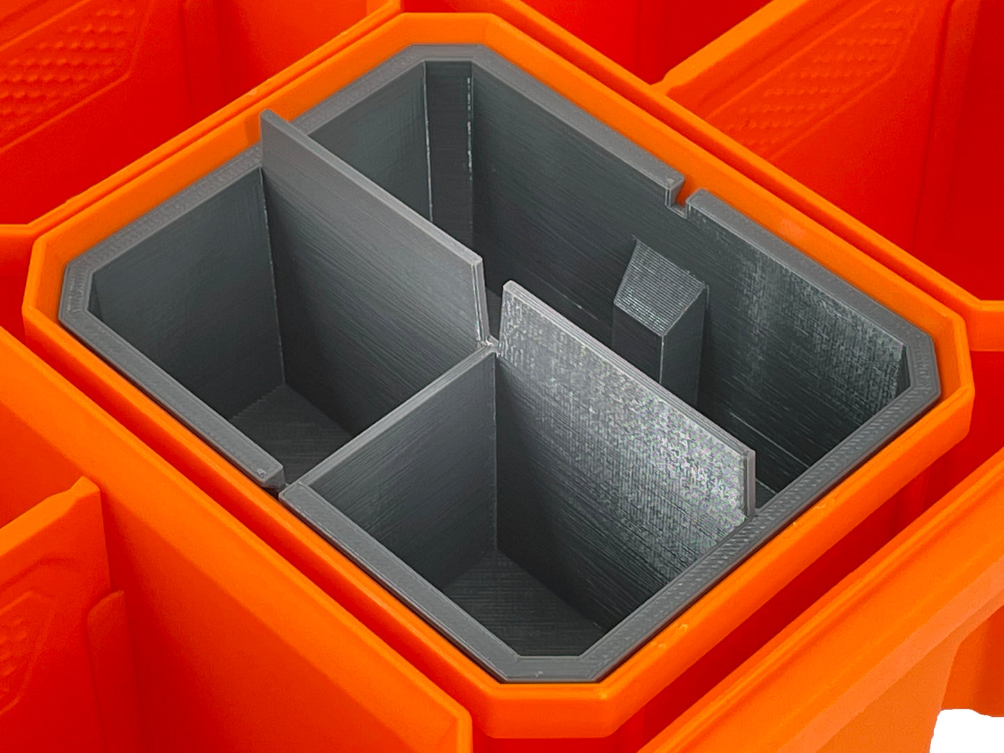 Klein Tools MODbox Tall Component Box, Half Width Organizer Compatible Small Nesting Insert Bins - Gray