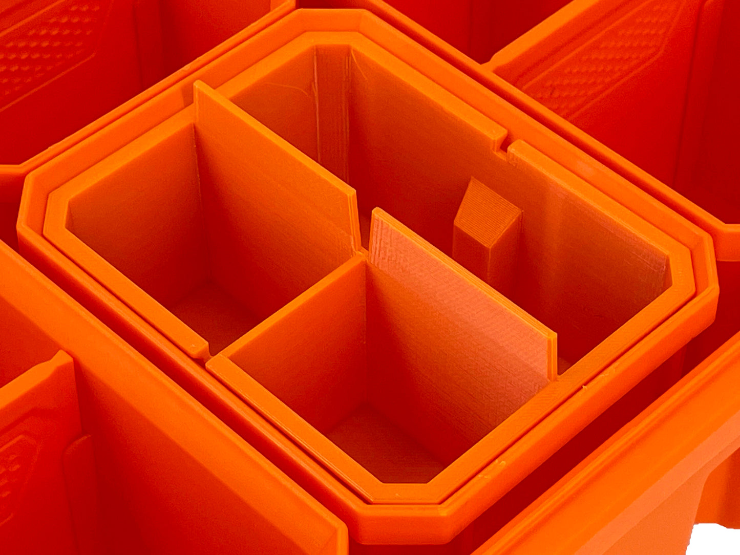 Klein Tools MODbox Tall Component Box, Half Width Organizer Compatible Small Nesting Insert Bins - Orange