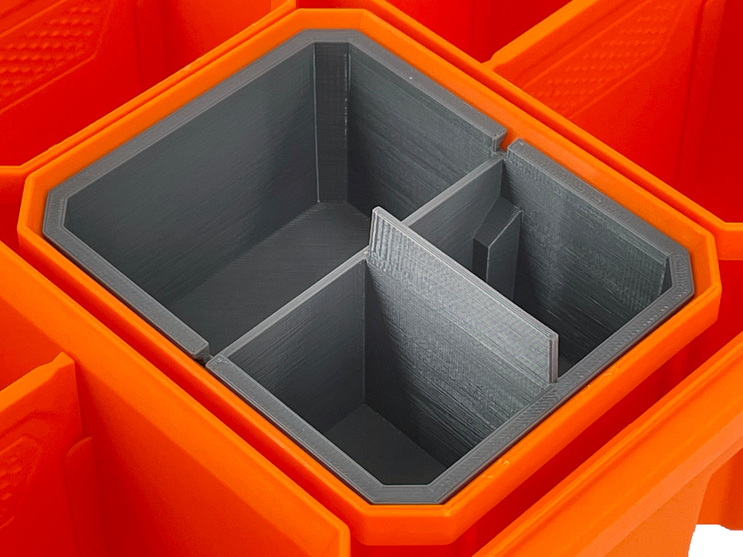 Klein Tools MODbox Tall Component Box, Half Width Organizer Compatible Small Nesting Insert Bins - Gray