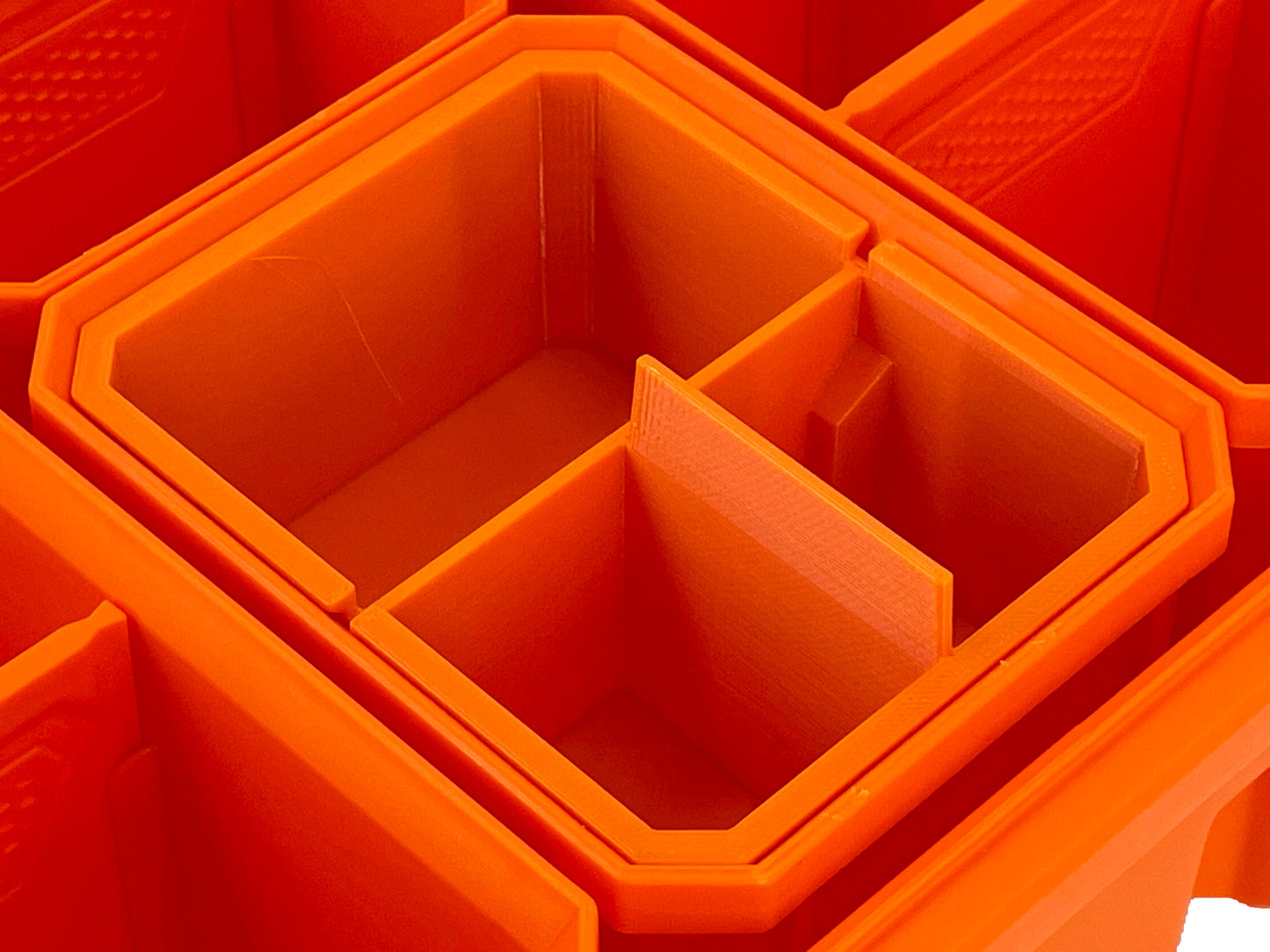 Klein Tools MODbox Tall Component Box, Half Width Organizer Compatible Small Nesting Insert Bins - Orange