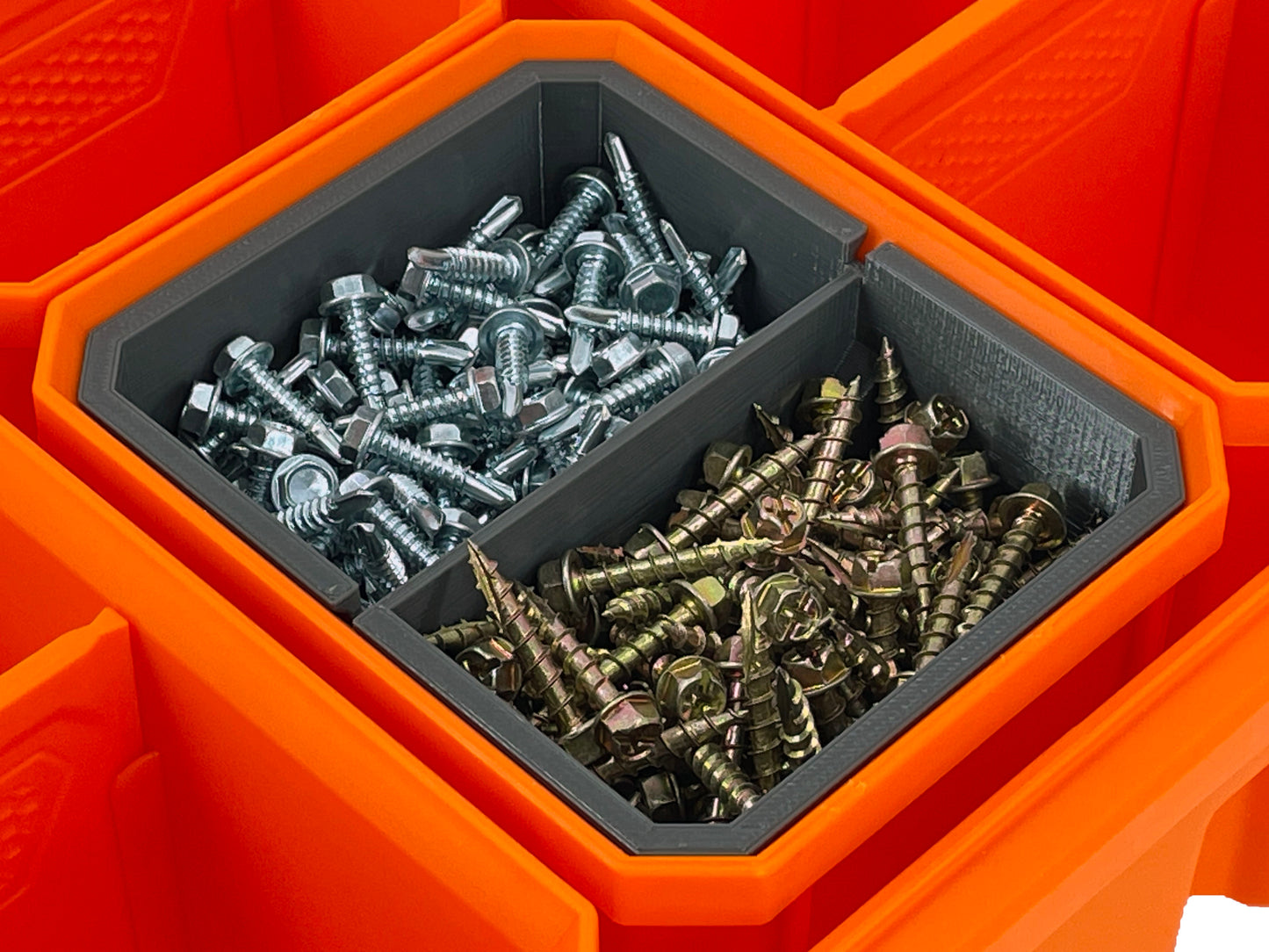 Klein Tools MODbox Tall Component Box, Half Width Organizer Compatible Small Nesting Insert Bins - Gray