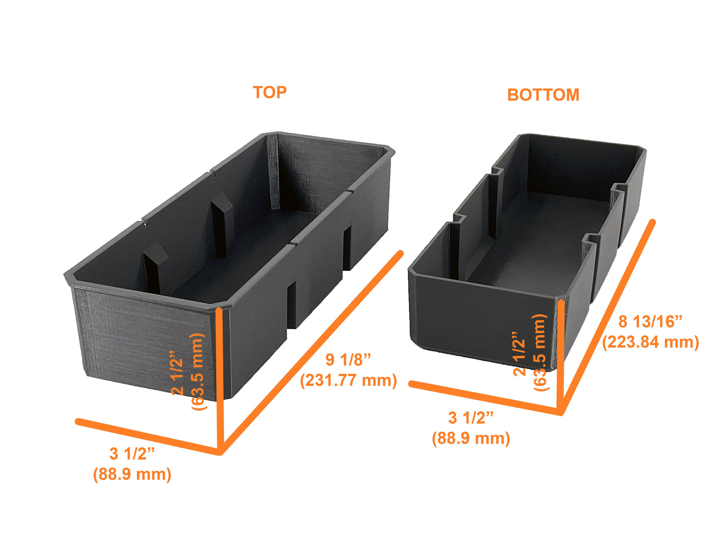 Klein Tools MODbox Tall Component Box Organizer Compatible Large Nesting Insert Bins - Gray
