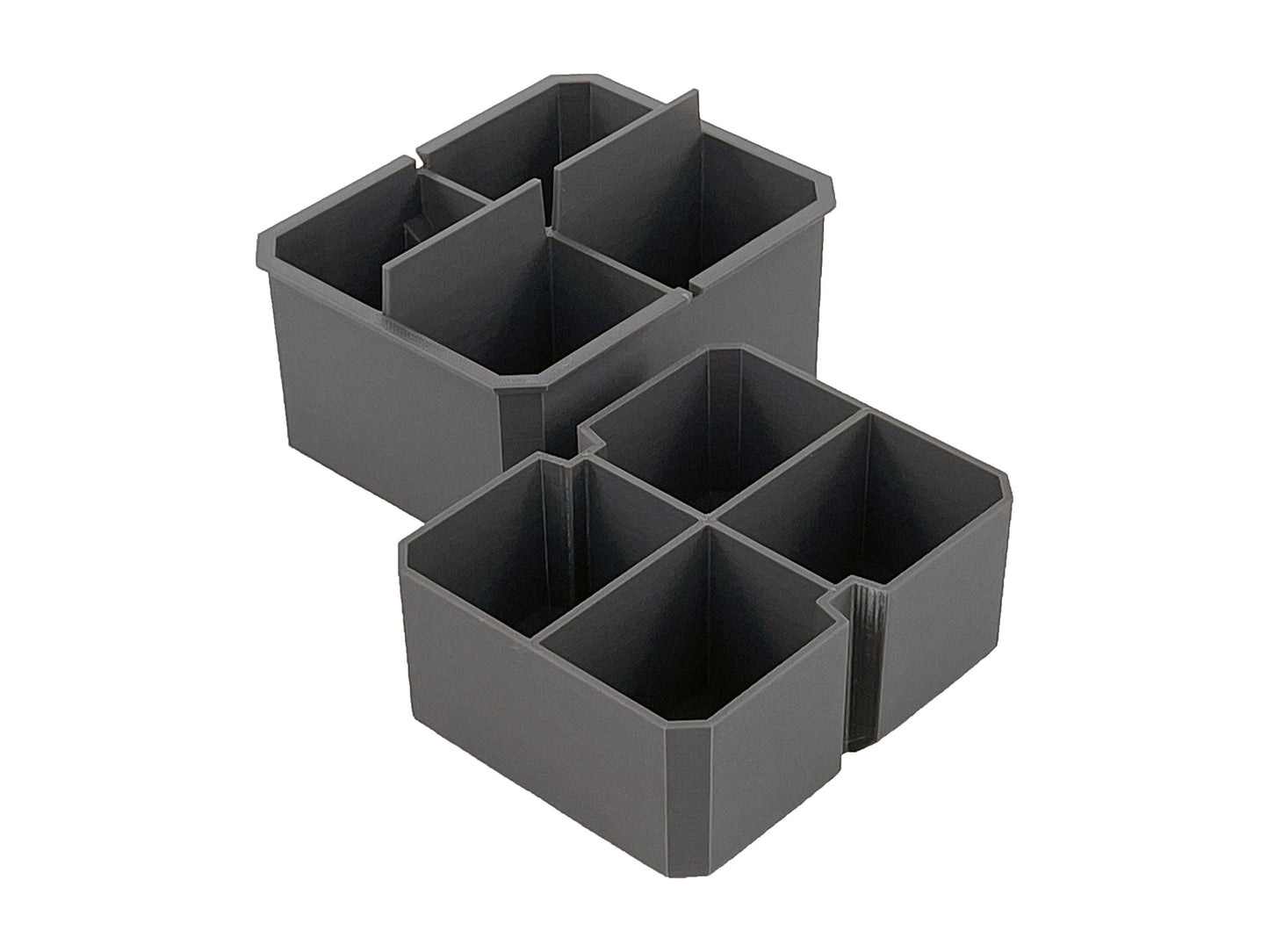 Klein Tools MODbox Tall Component Box, Half Width Organizer Compatible Small Nesting Insert Bins - Gray