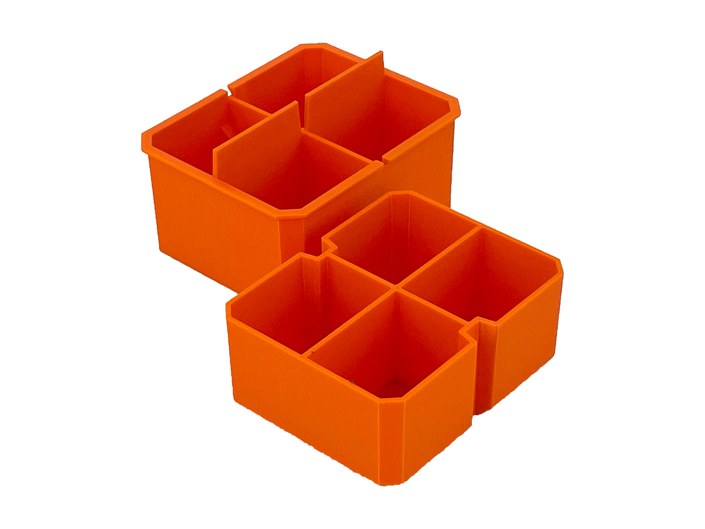 Klein Tools MODbox Tall Component Box, Half Width Organizer Compatible Small Nesting Insert Bins - Orange