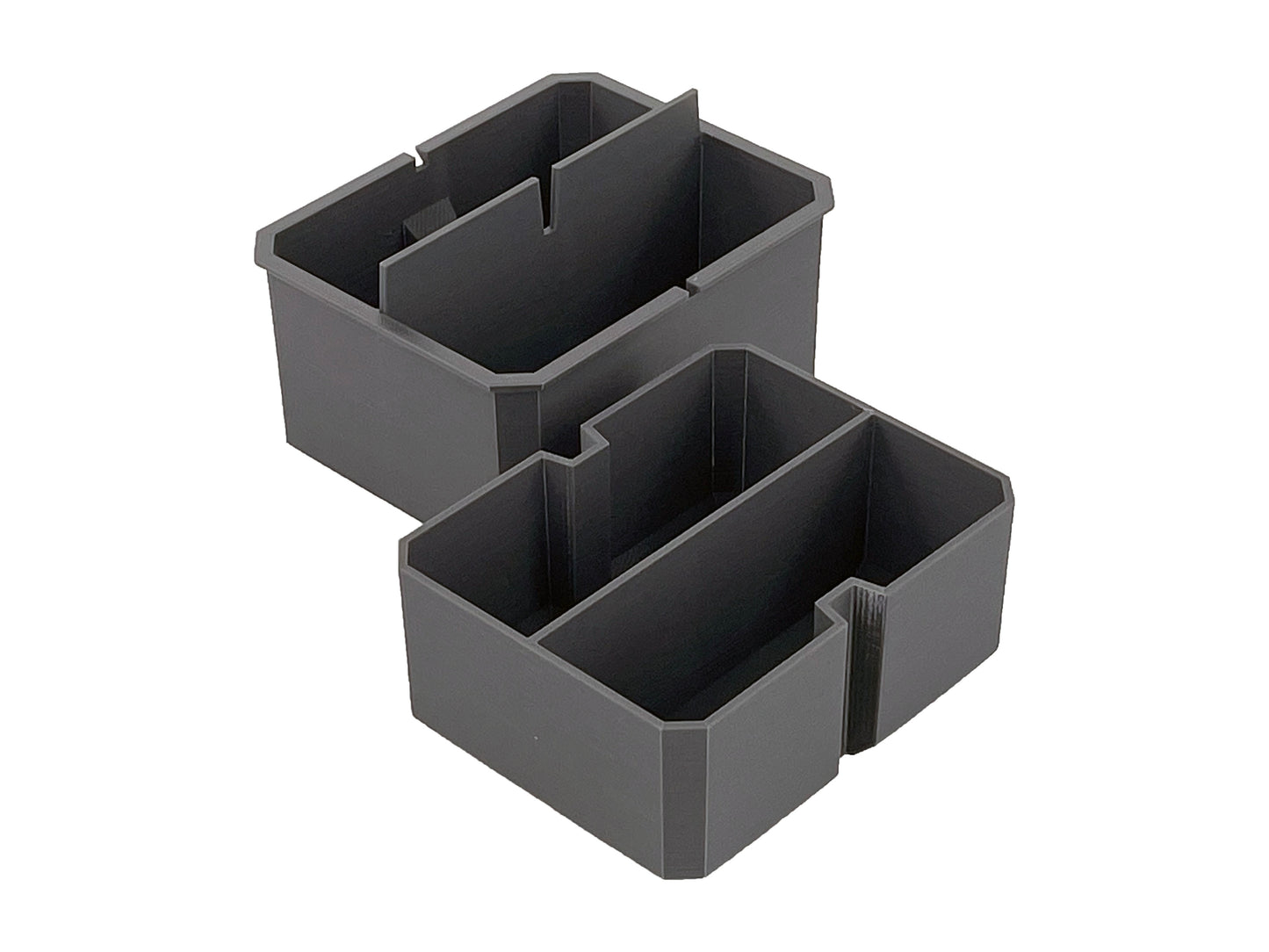 Klein Tools MODbox Tall Component Box, Half Width Organizer Compatible Small Nesting Insert Bins - Gray
