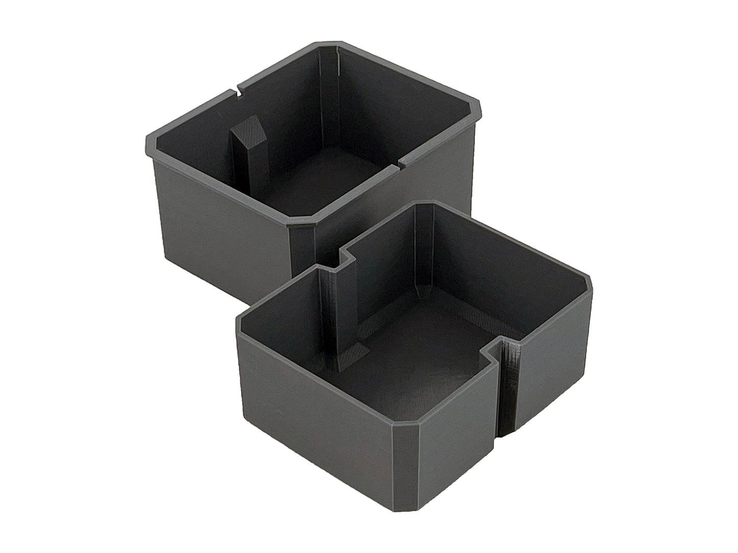 Klein Tools MODbox Tall Component Box, Half Width Organizer Compatible Small Nesting Insert Bins - Gray