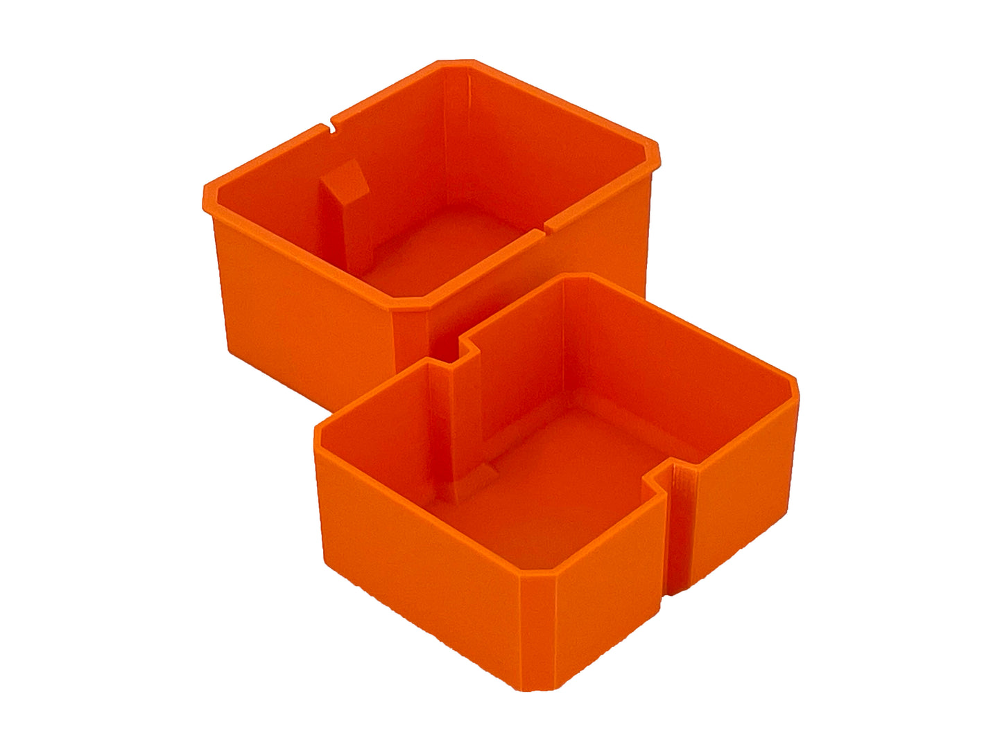 Klein Tools MODbox Tall Component Box, Half Width Organizer Compatible Small Nesting Insert Bins - Orange