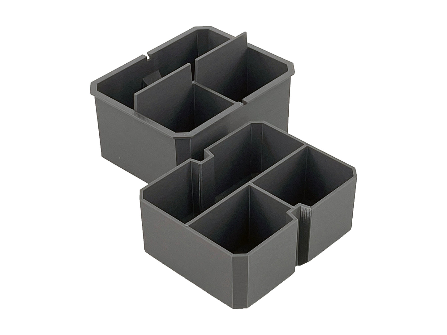 Klein Tools MODbox Tall Component Box, Half Width Organizer Compatible Small Nesting Insert Bins - Gray