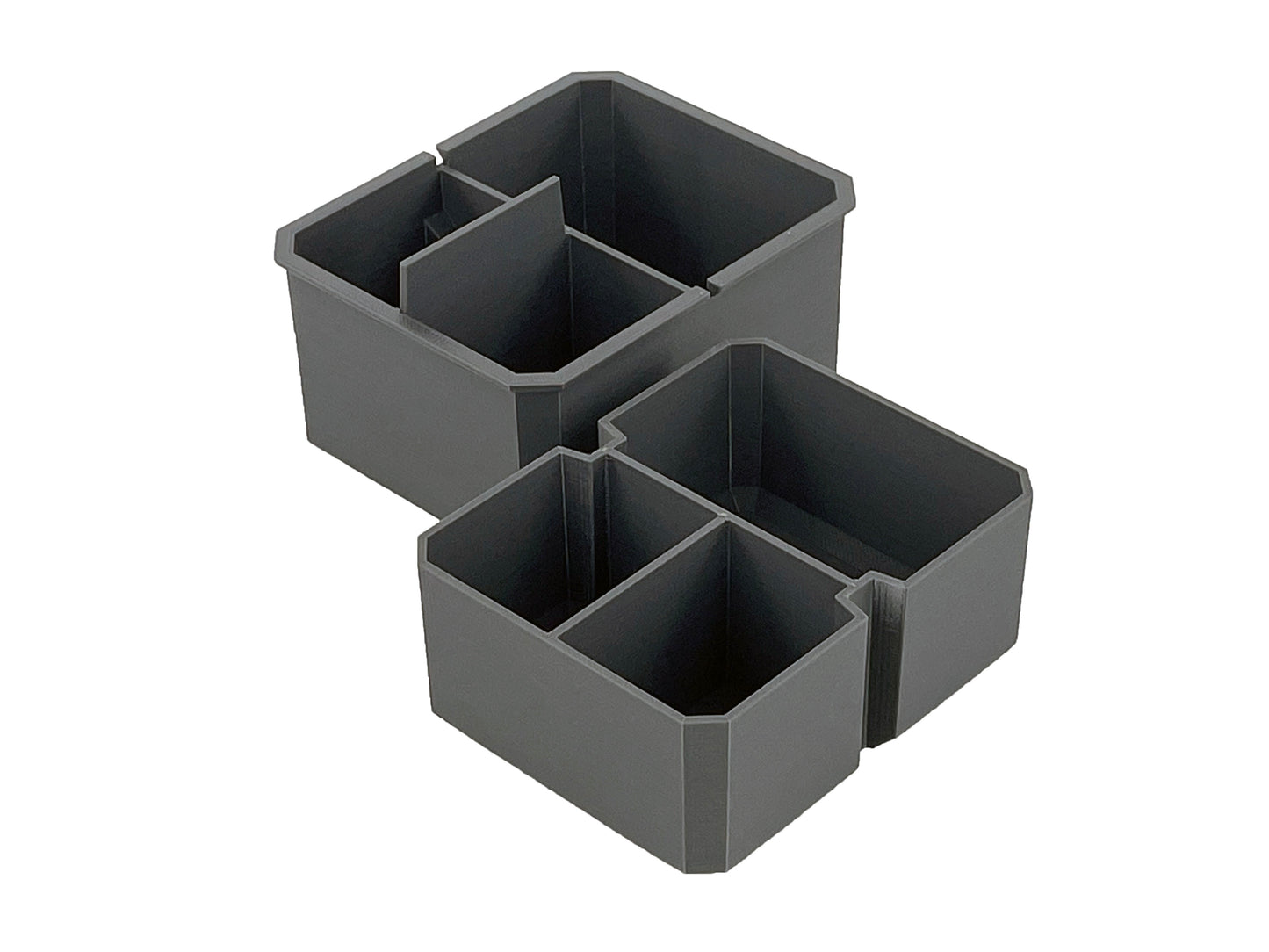 Klein Tools MODbox Tall Component Box, Half Width Organizer Compatible Small Nesting Insert Bins - Gray