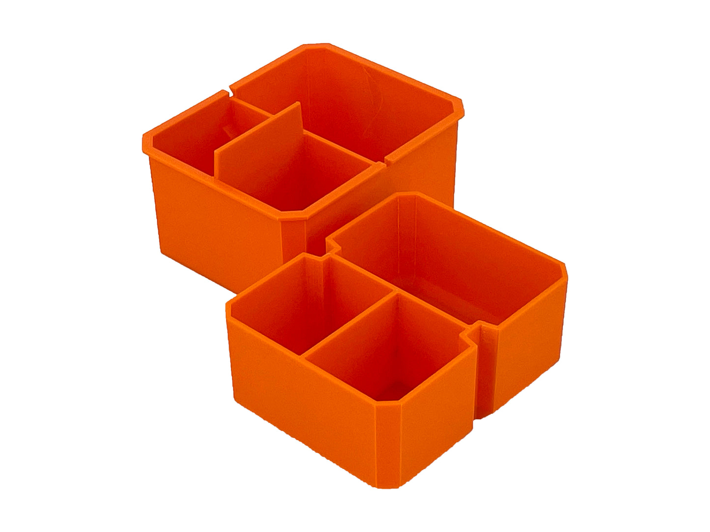 Klein Tools MODbox Tall Component Box, Half Width Organizer Compatible Small Nesting Insert Bins - Orange