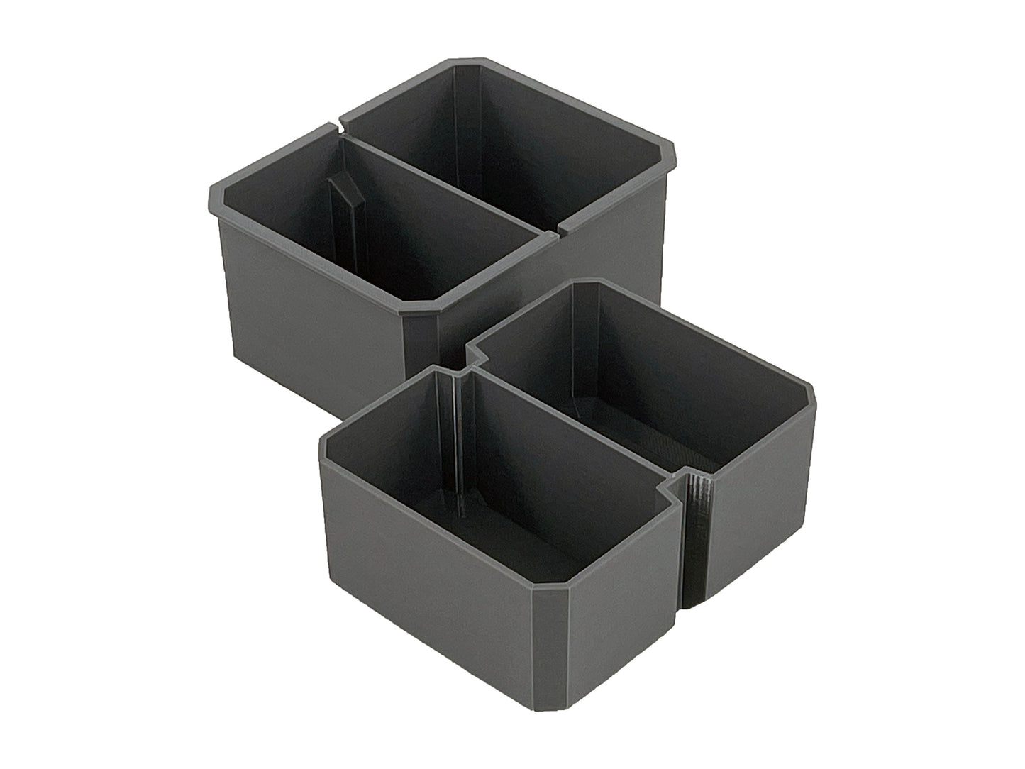 Klein Tools MODbox Tall Component Box, Half Width Organizer Compatible Small Nesting Insert Bins - Gray
