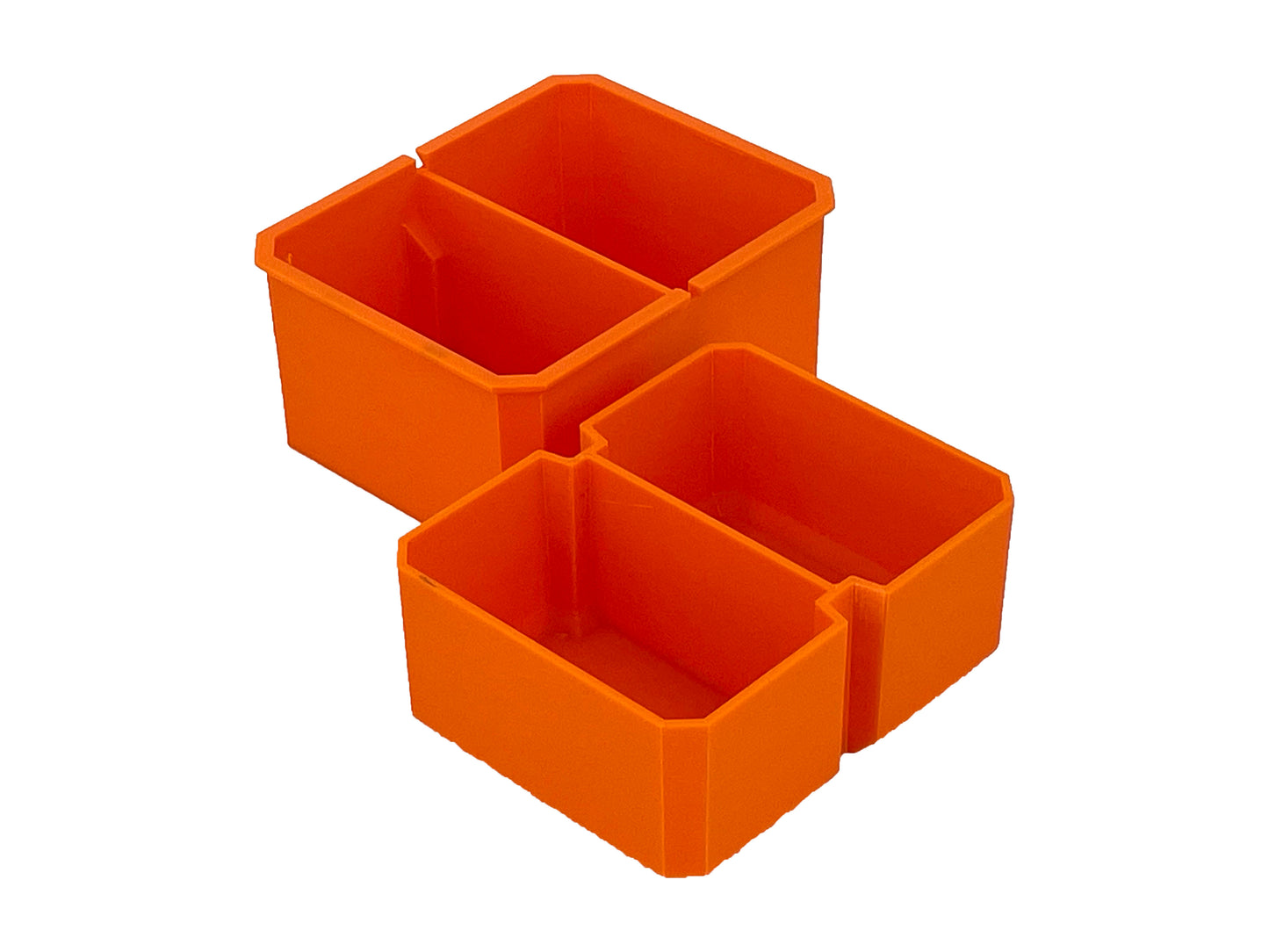 Klein Tools MODbox Tall Component Box, Half Width Organizer Compatible Small Nesting Insert Bins - Orange