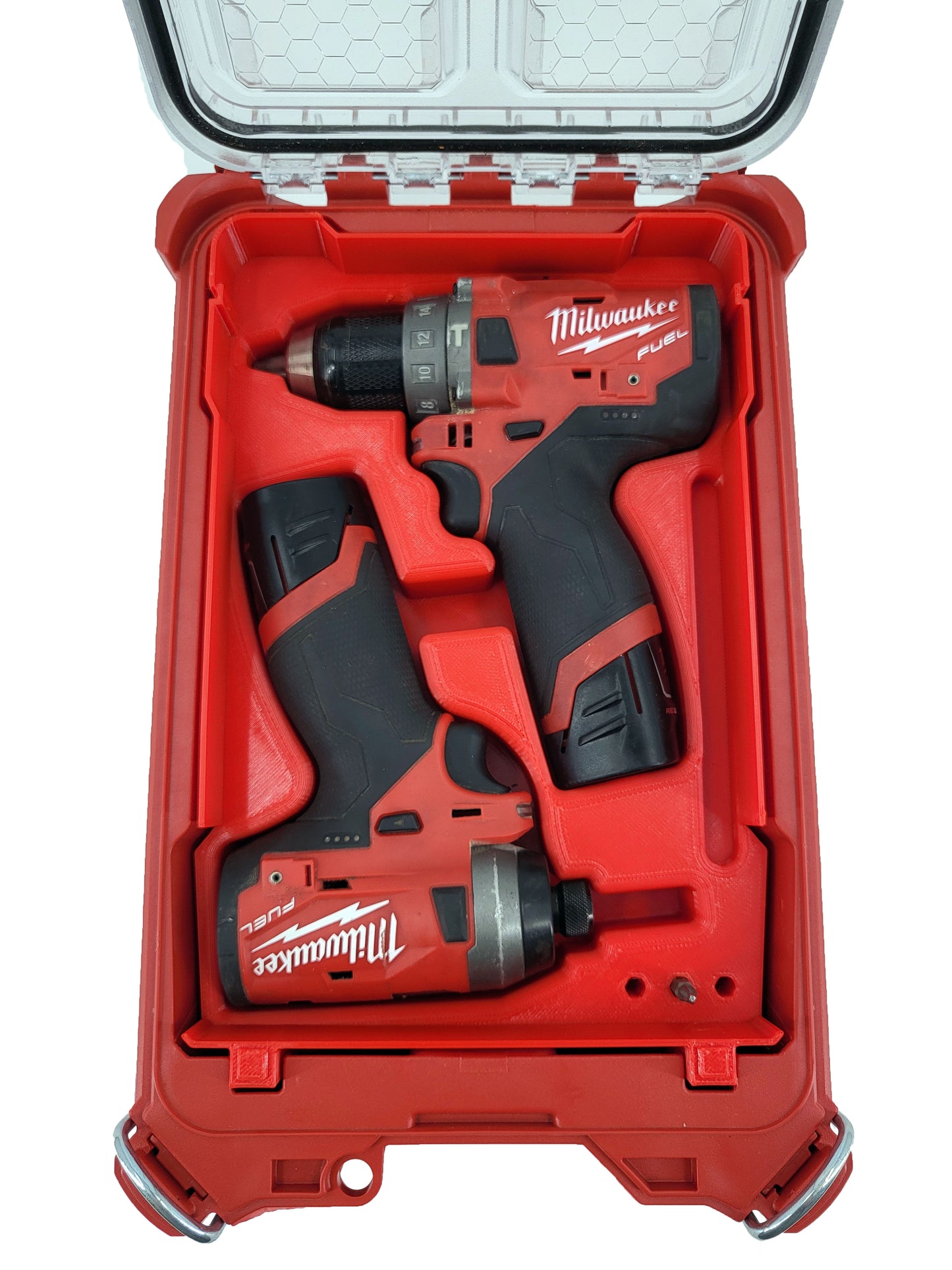 Milwaukee Packout Compact Organizer Compatible M12 Driver Tool Tray Insert Set - Red