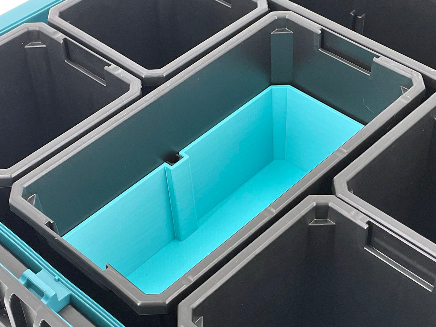 Makita MAKTRAK Deep Medium Organizer Box Compatible Large Nesting Bins - Teal