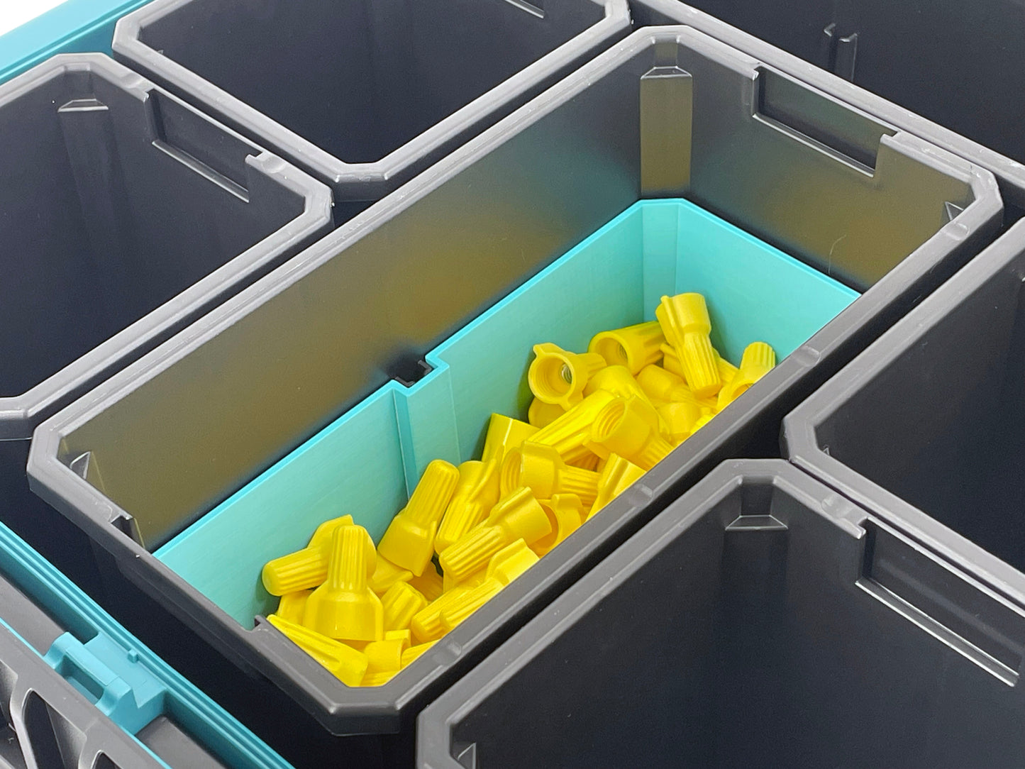 Makita MAKTRAK Deep Medium Organizer Box Compatible Large Nesting Bins - Teal