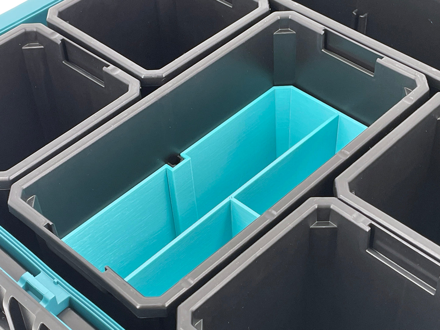 Makita MAKTRAK Deep Medium Organizer Box Compatible Large Nesting Bins - Teal