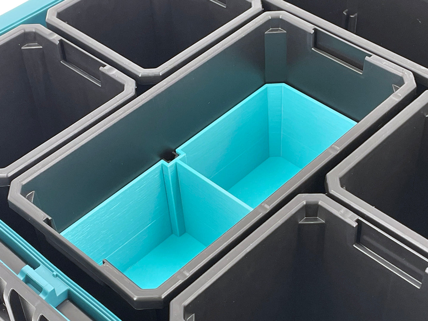 Makita MAKTRAK Deep Medium Organizer Box Compatible Large Nesting Bins - Teal