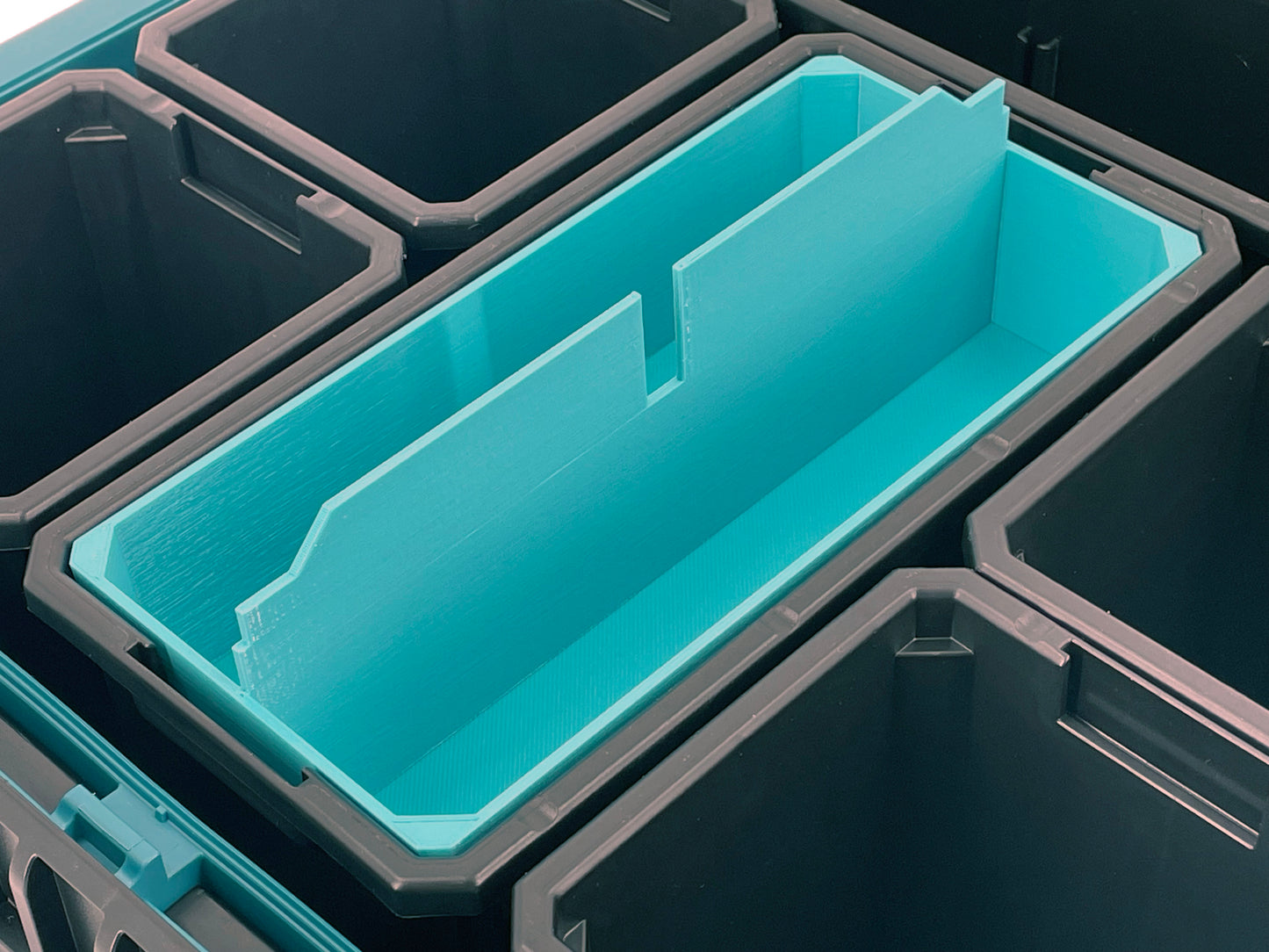 Makita MAKTRAK Deep Medium Organizer Box Compatible Large Nesting Bins - Teal