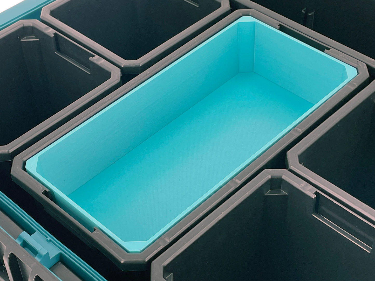 Makita MAKTRAK Deep Medium Organizer Box Compatible Large Nesting Bins - Teal