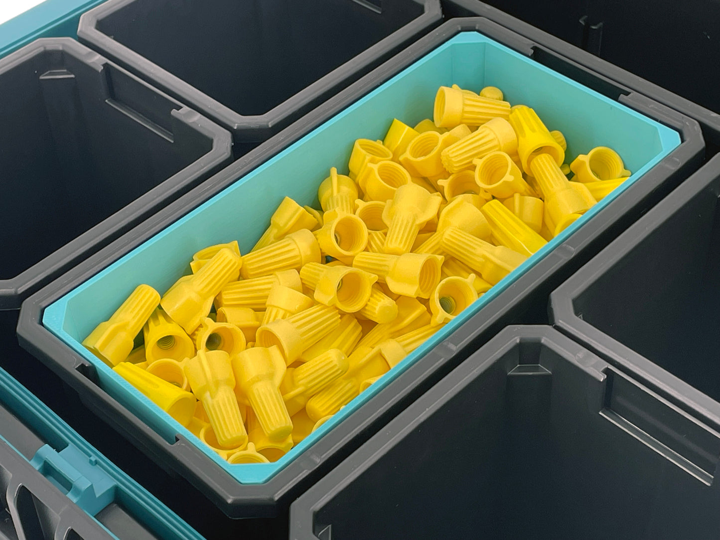 Makita MAKTRAK Deep Medium Organizer Box Compatible Large Nesting Bins - Teal