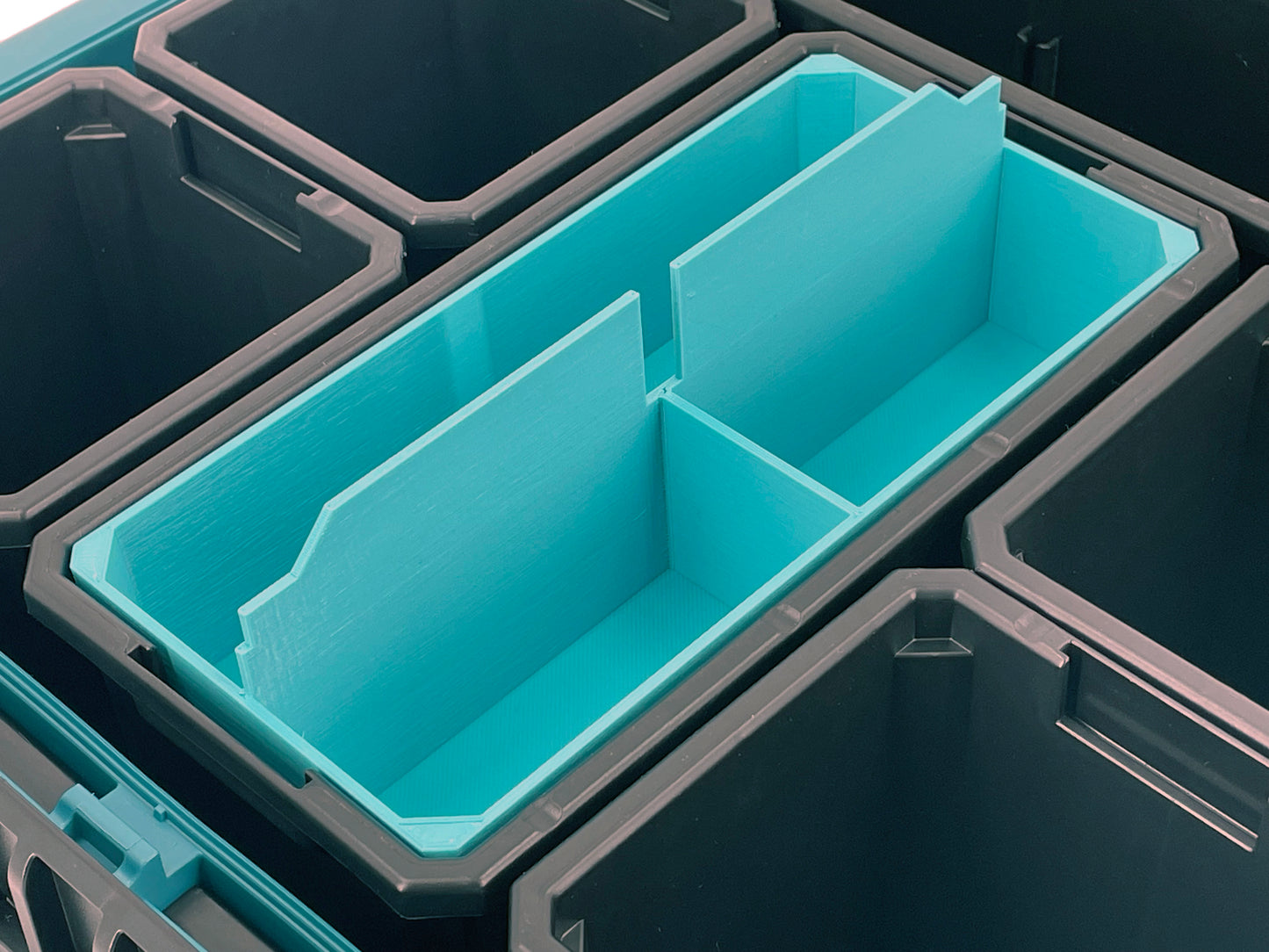 Makita MAKTRAK Deep Medium Organizer Box Compatible Large Nesting Bins - Teal