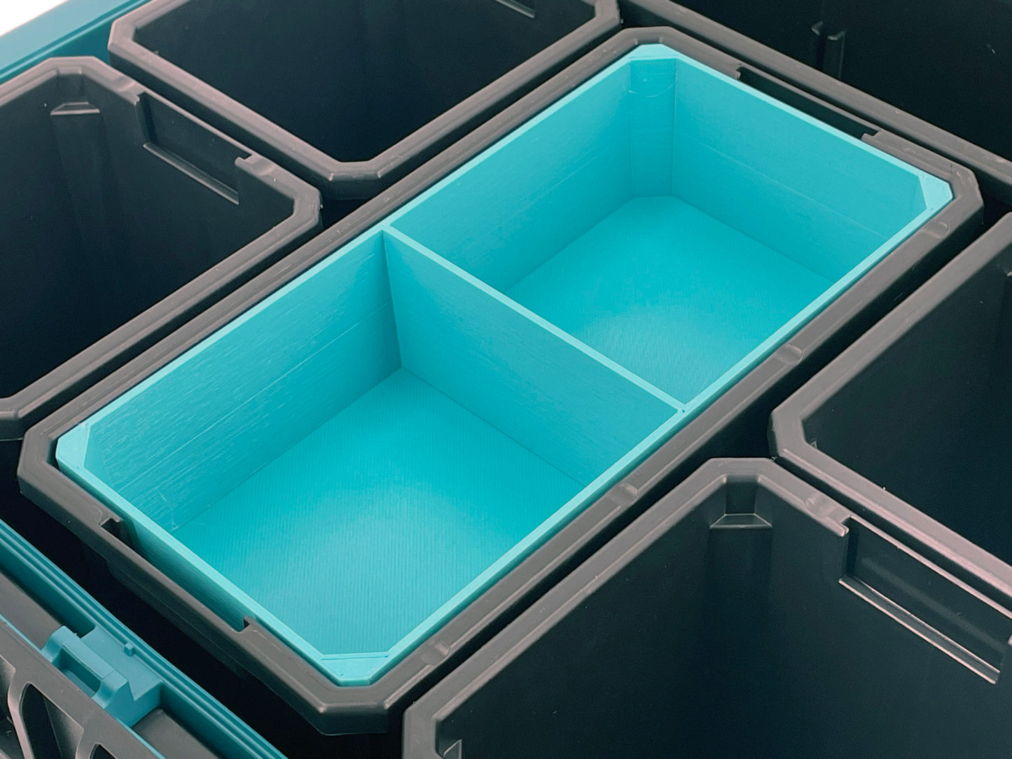 Makita MAKTRAK Deep Medium Organizer Box Compatible Large Nesting Bins - Teal