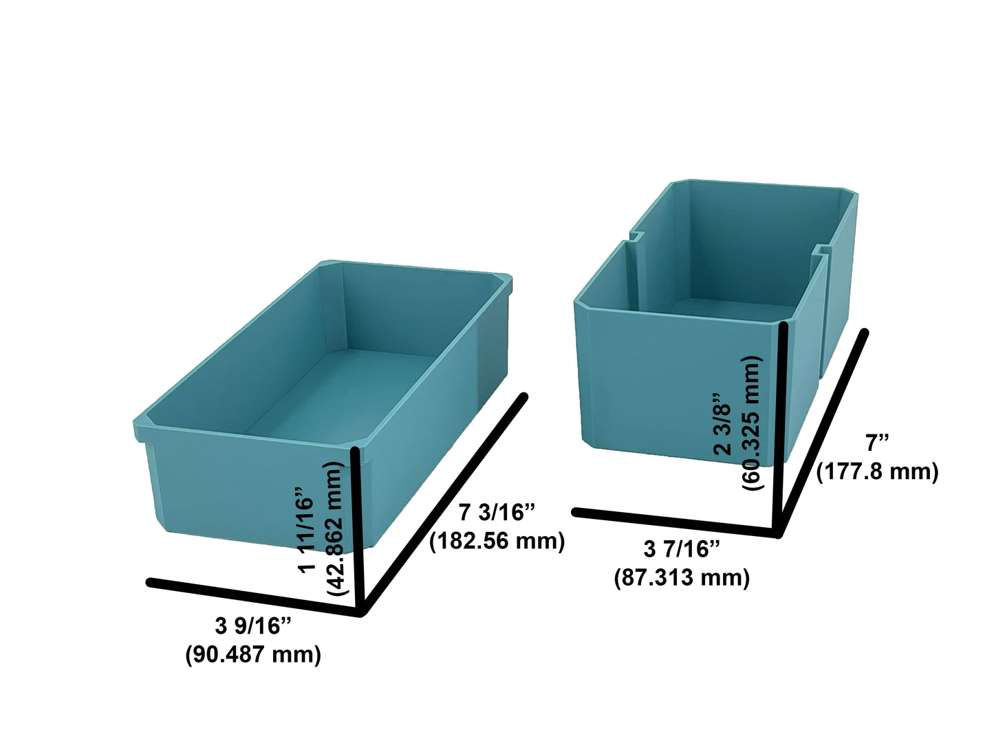 Makita MAKTRAK Deep Medium Organizer Box Compatible Large Nesting Bins - Teal